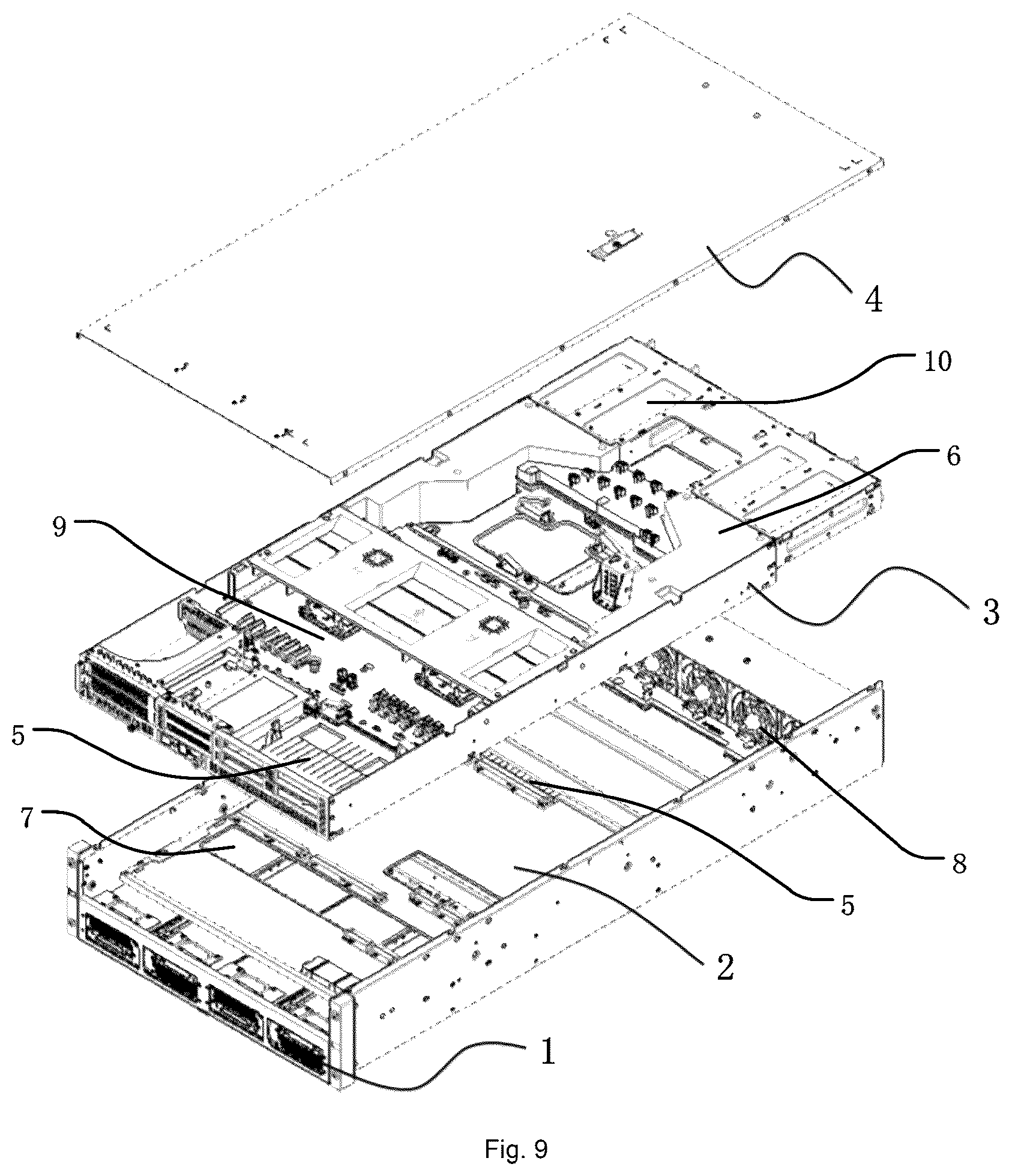 Patent US12328837 Figure 4 – Chassis architecture and server comprising same
