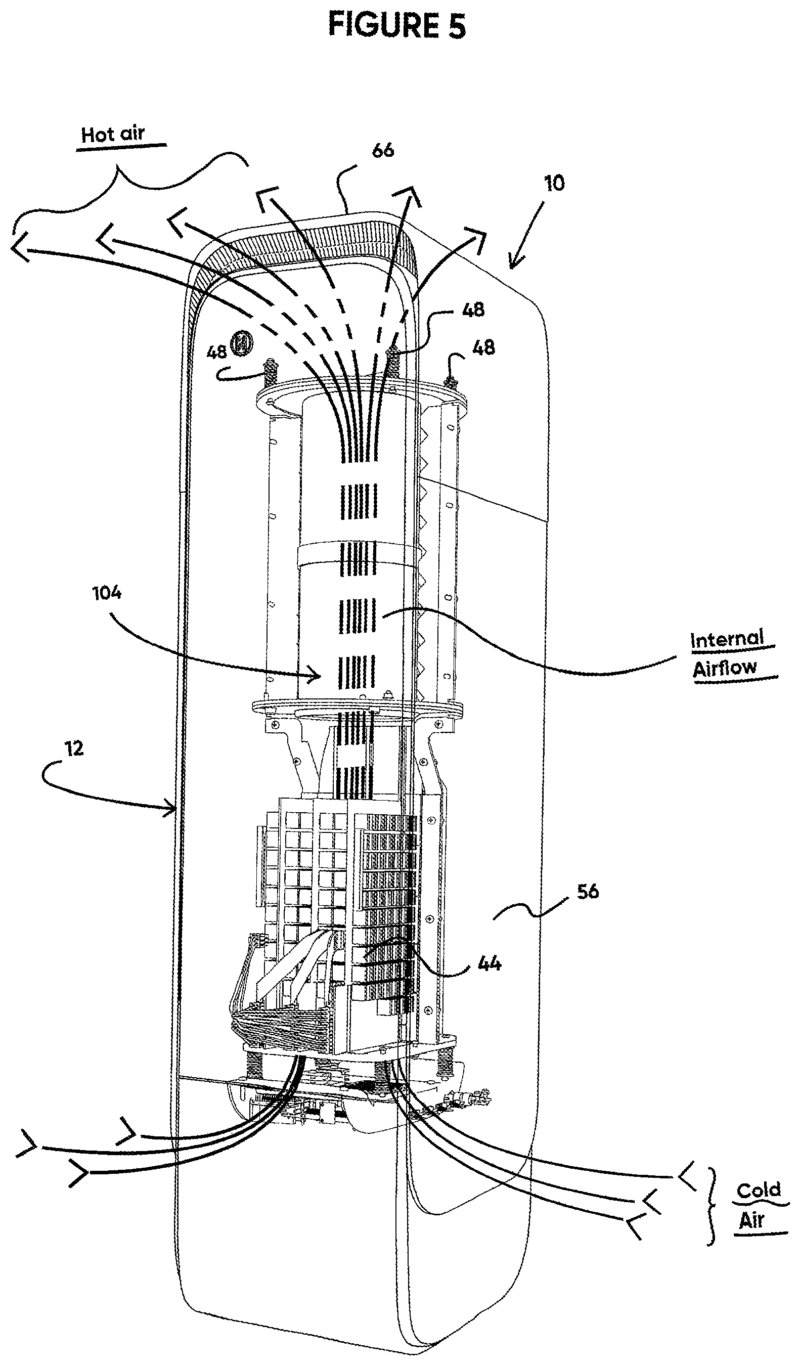 Patent US12328840 Figure 5 – Heater device for mining cryptocurrency