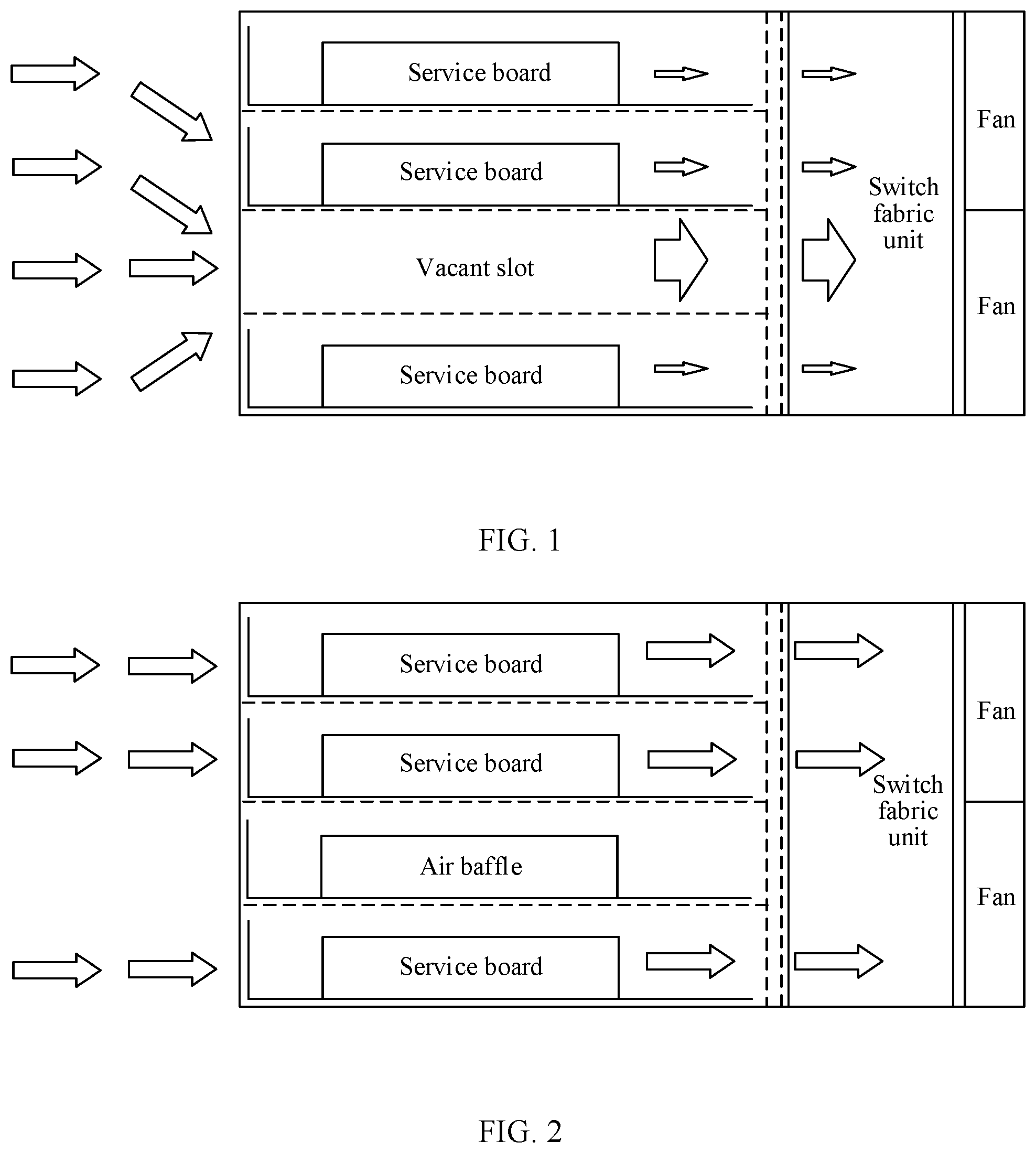 Patent US12328841 Figure 1 – Air deflection plug-in unit, cabinet, electronic device, and manufacturing method for air deflection plug-in unit