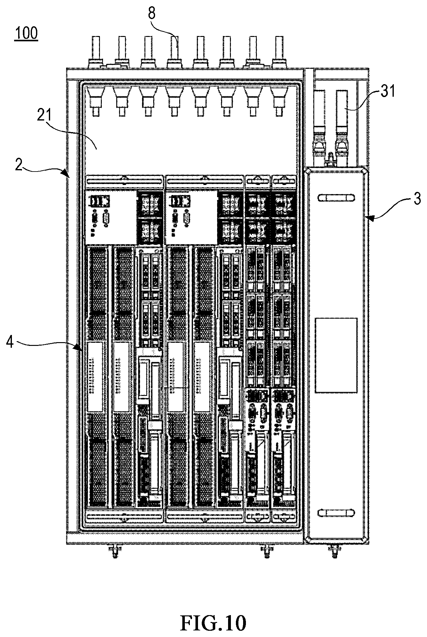 Patent US12328842 Figure 9 – Immersed liquid cooling apparatus and liquid cooling system
