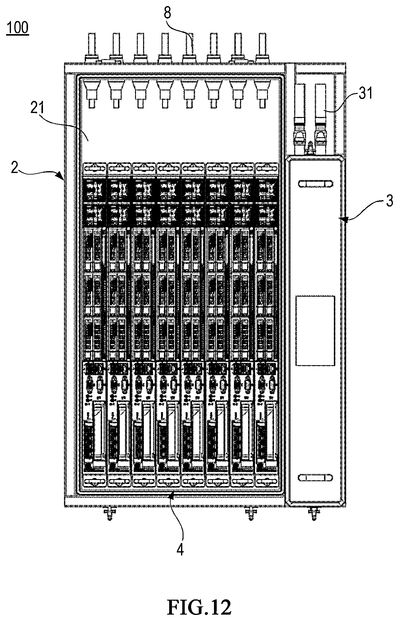 Patent US12328842 Figure 11 – Immersed liquid cooling apparatus and liquid cooling system