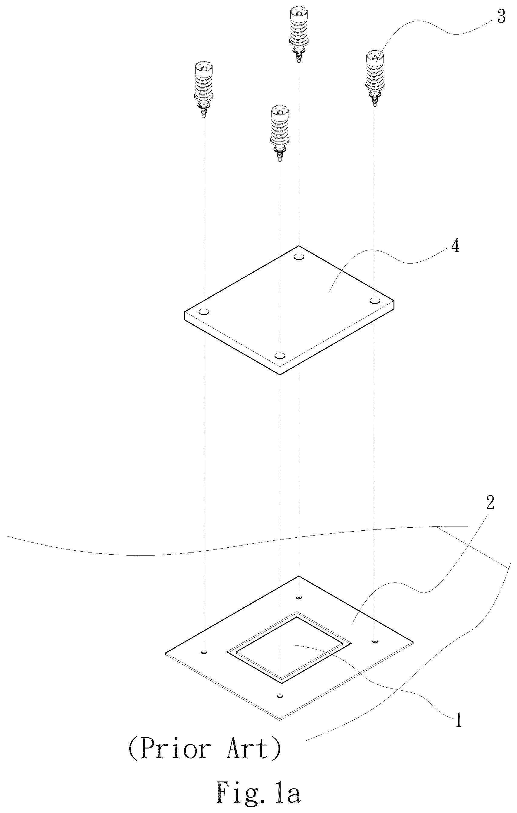 Patent US12328844 Figure 1 – Structure for evenly applying forces on a heat dissipation fixing base
