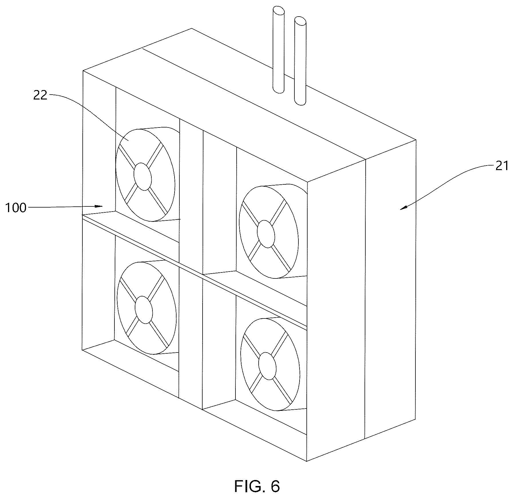 Patent US12328850 Figure 6 – Data center cooling system and data center