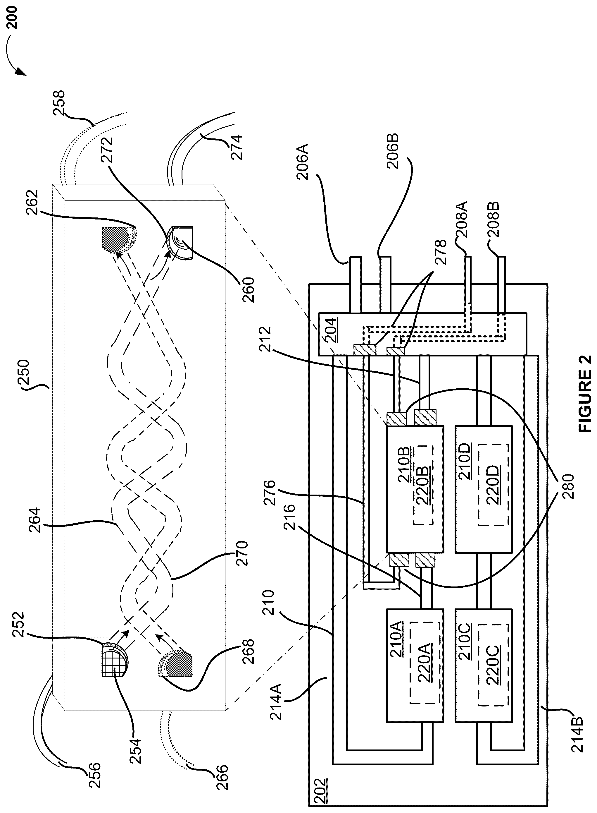 Patent US12328851 Figure 2 – Intelligent refrigerant-assisted liquid-to-air heat exchanger for datacenter cooling systems