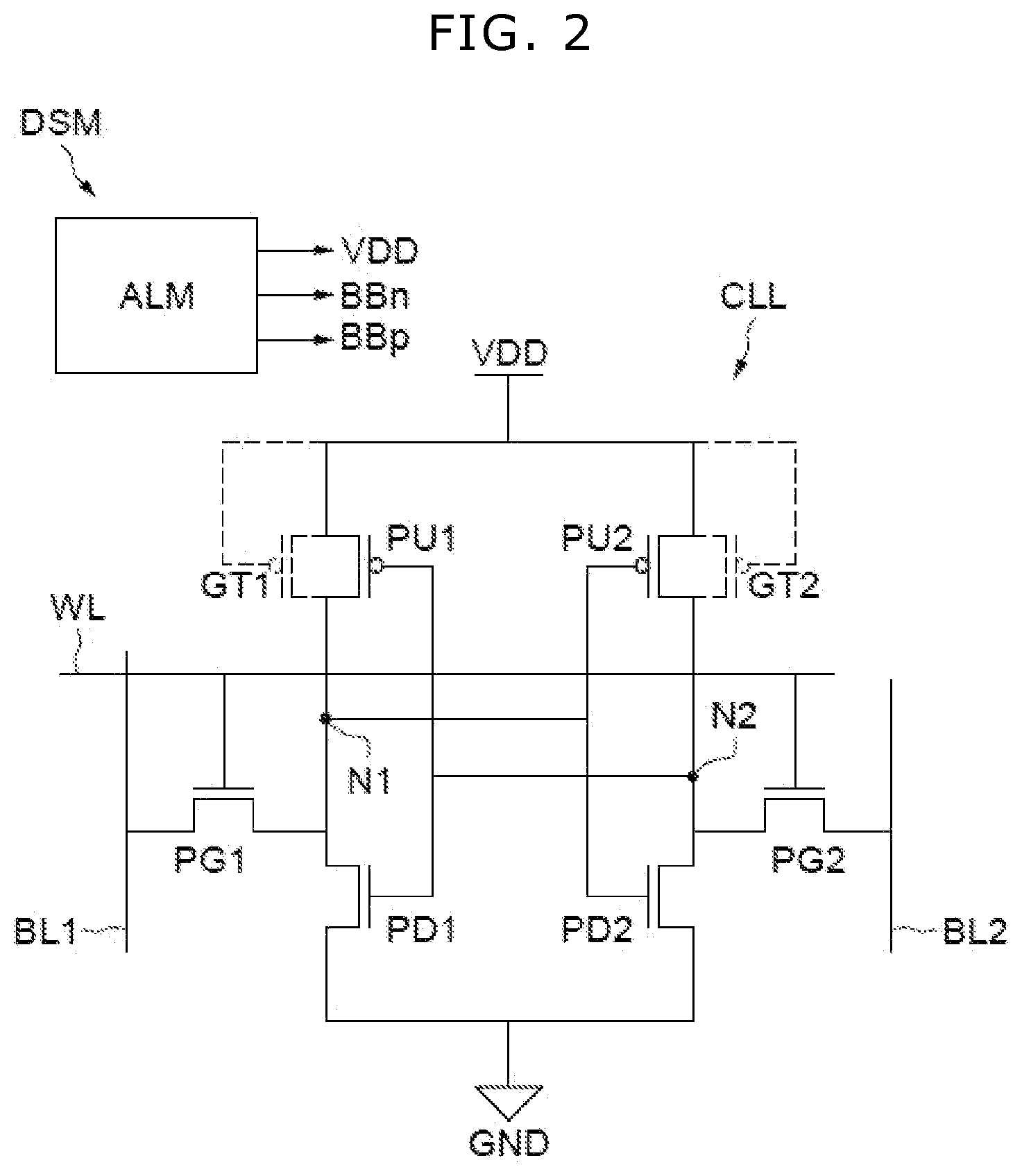 Patent US12328858 Figure 2 – Silicon-on-insulator semiconductor device with a static random access memory circuit