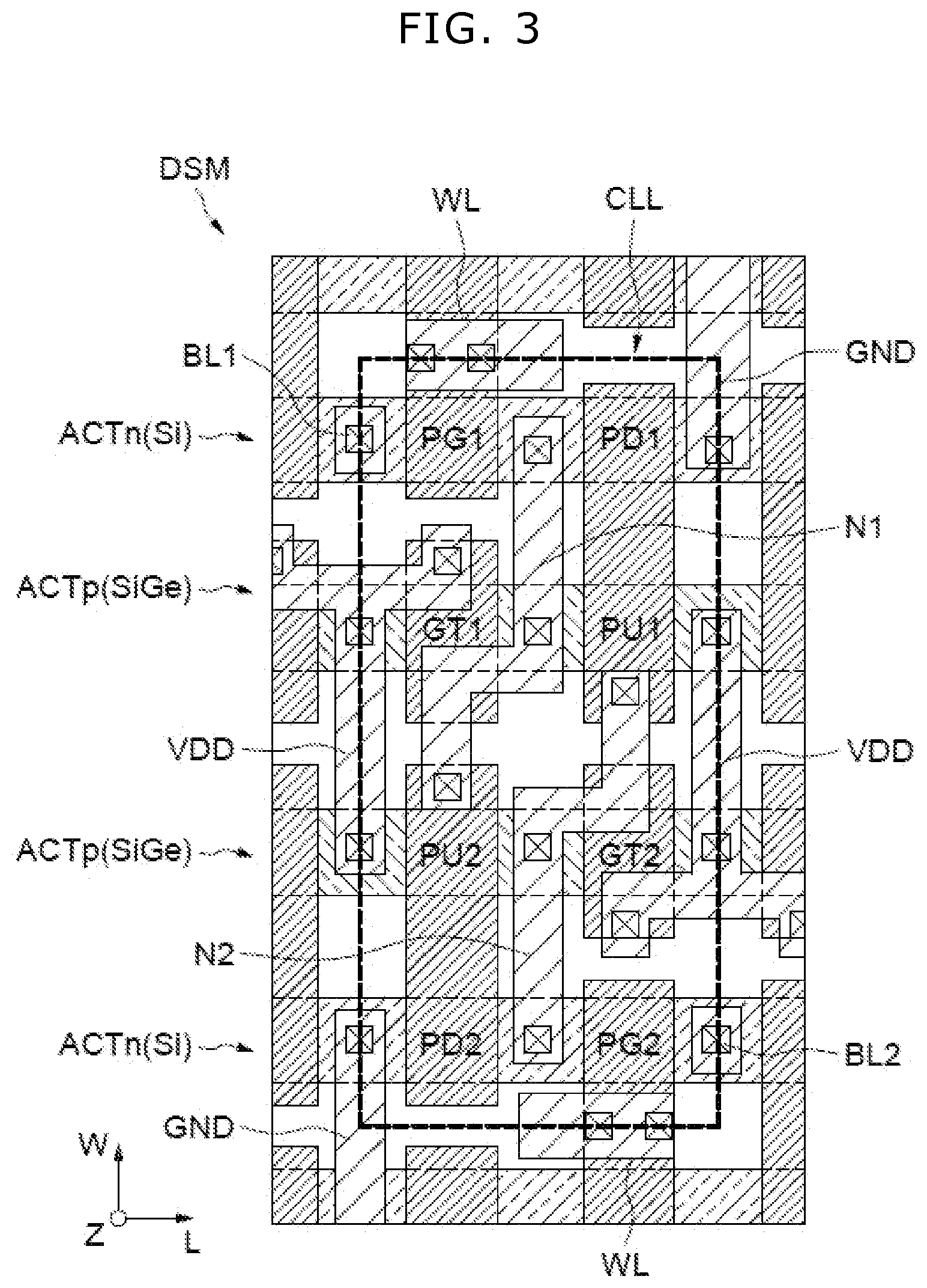 Patent US12328858 Figure 3 – Silicon-on-insulator semiconductor device with a static random access memory circuit