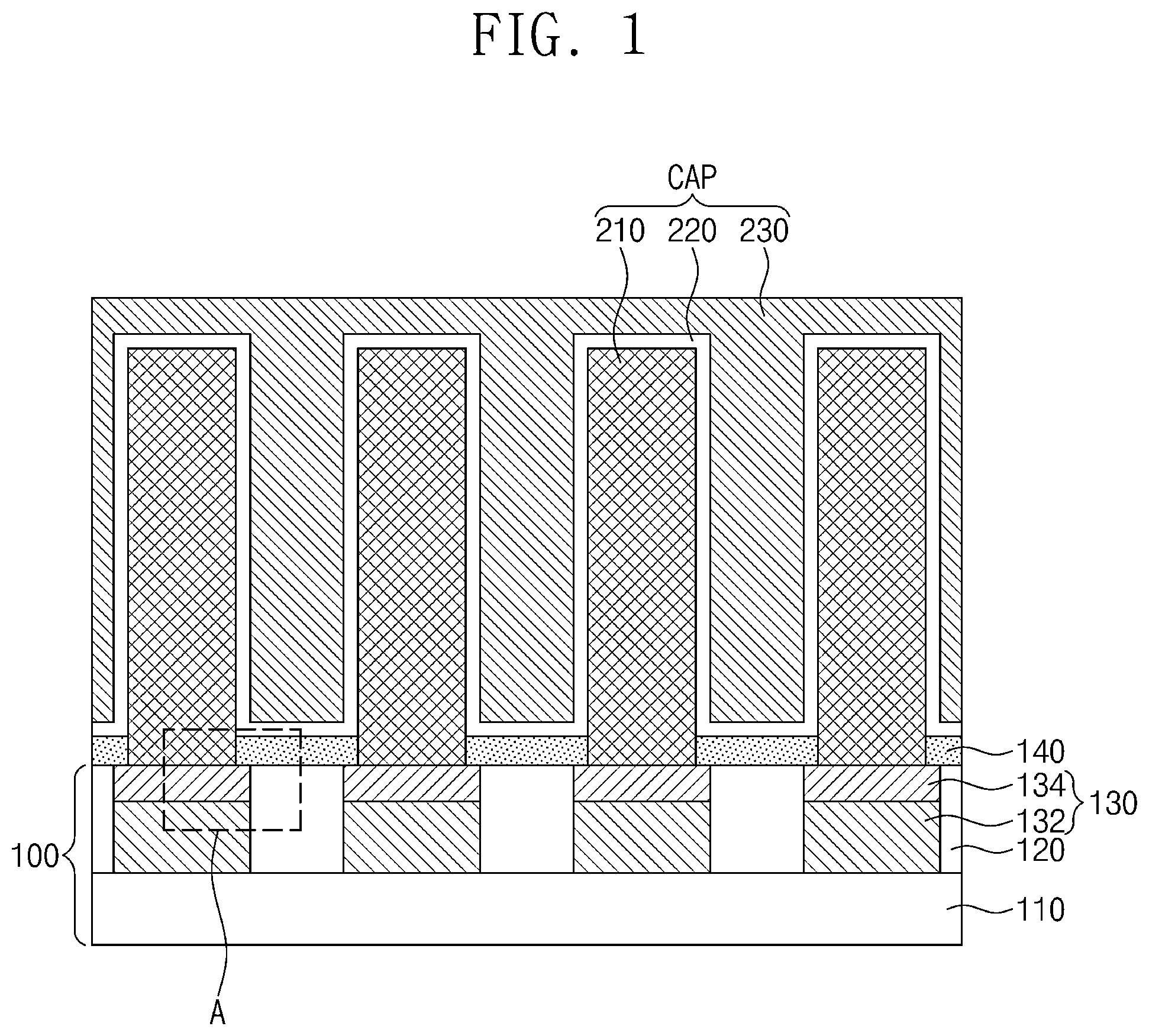 Patent US12328865 Figure 1 – Semiconductor device and method of fabricating the same
