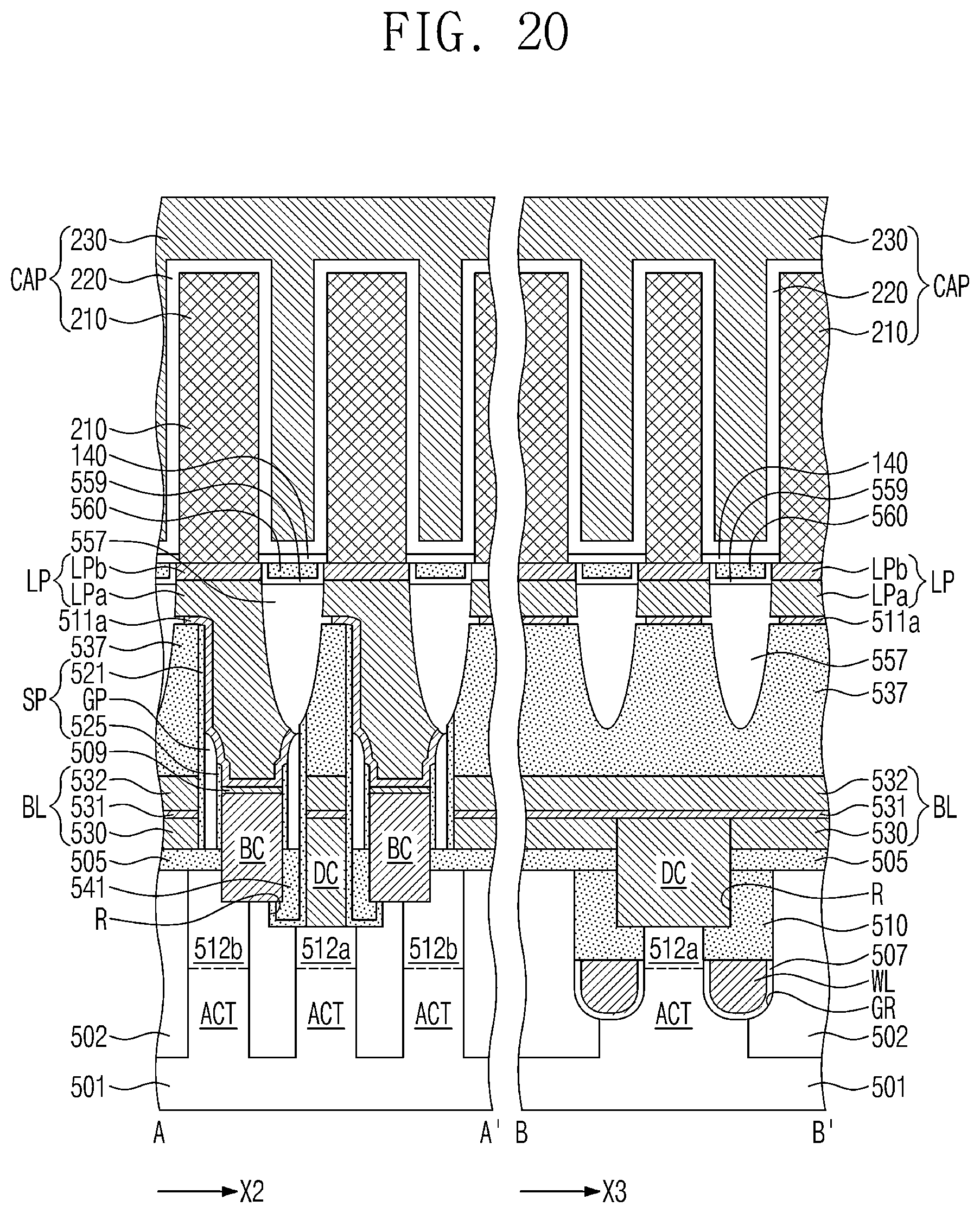 Patent US12328865 Figure 11 – Semiconductor device and method of fabricating the same