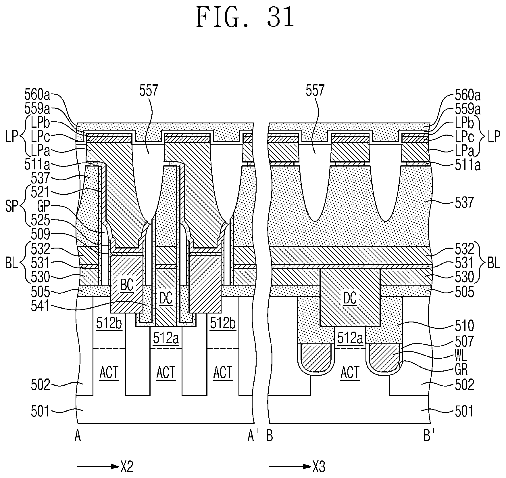 Patent US12328865 Figure 19 – Semiconductor device and method of fabricating the same