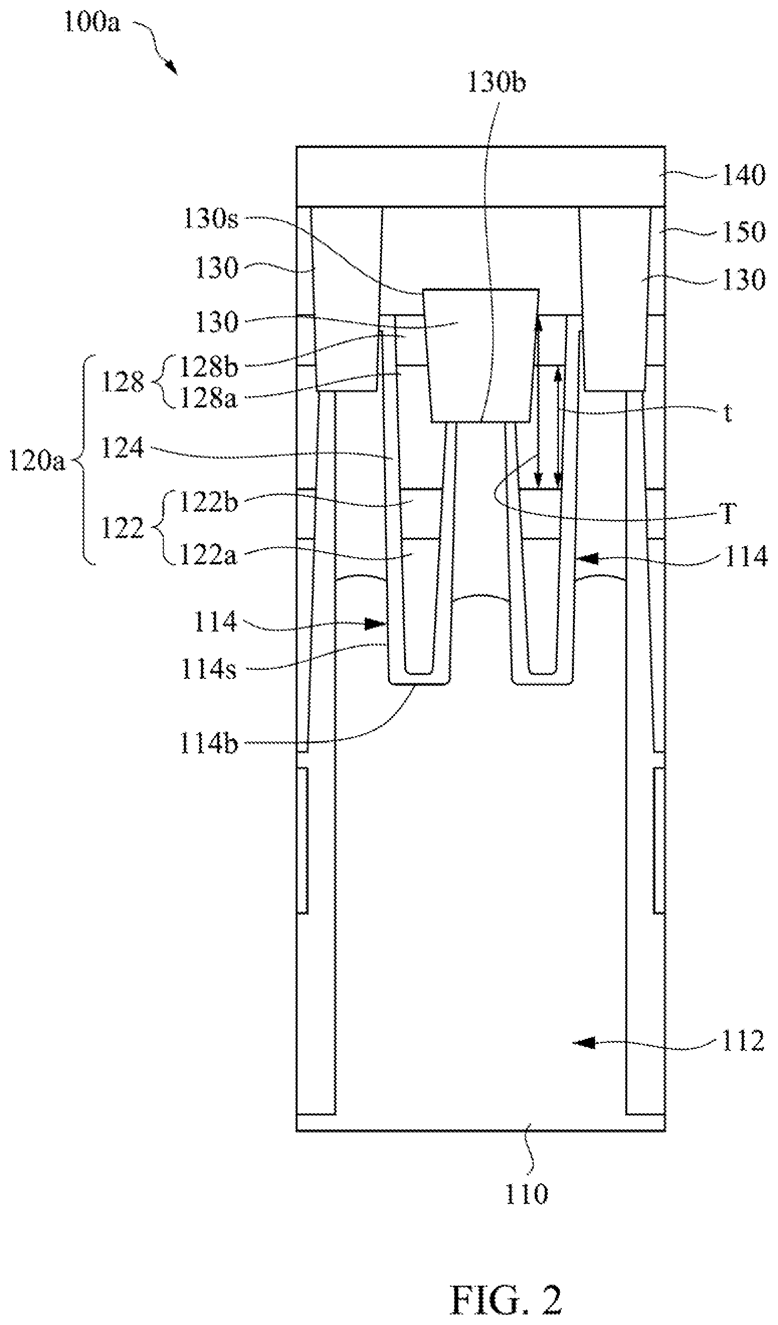 Patent US12328868 Figure 2 – Memory structure including low dielectric constant capping layer