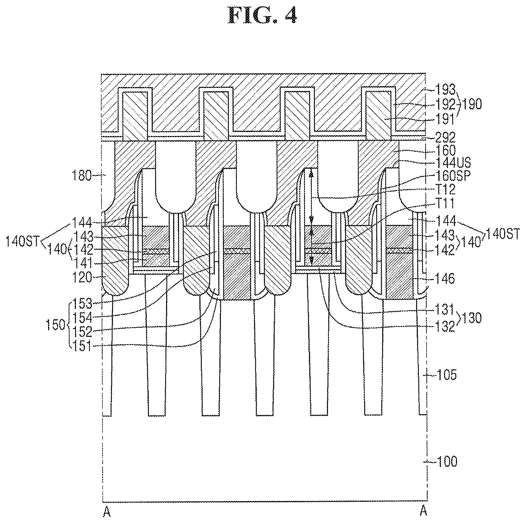 Patent US12328869 Figure 4 – Semiconductor memory devices and methods for fabricating the same