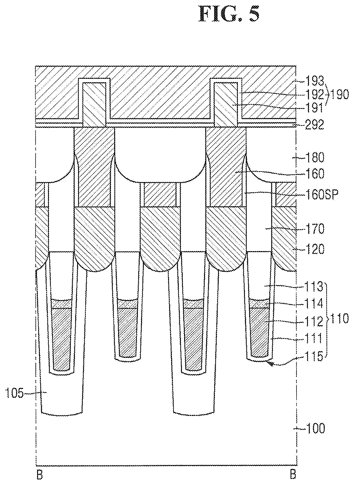 Patent US12328869 Figure 5 – Semiconductor memory devices and methods for fabricating the same