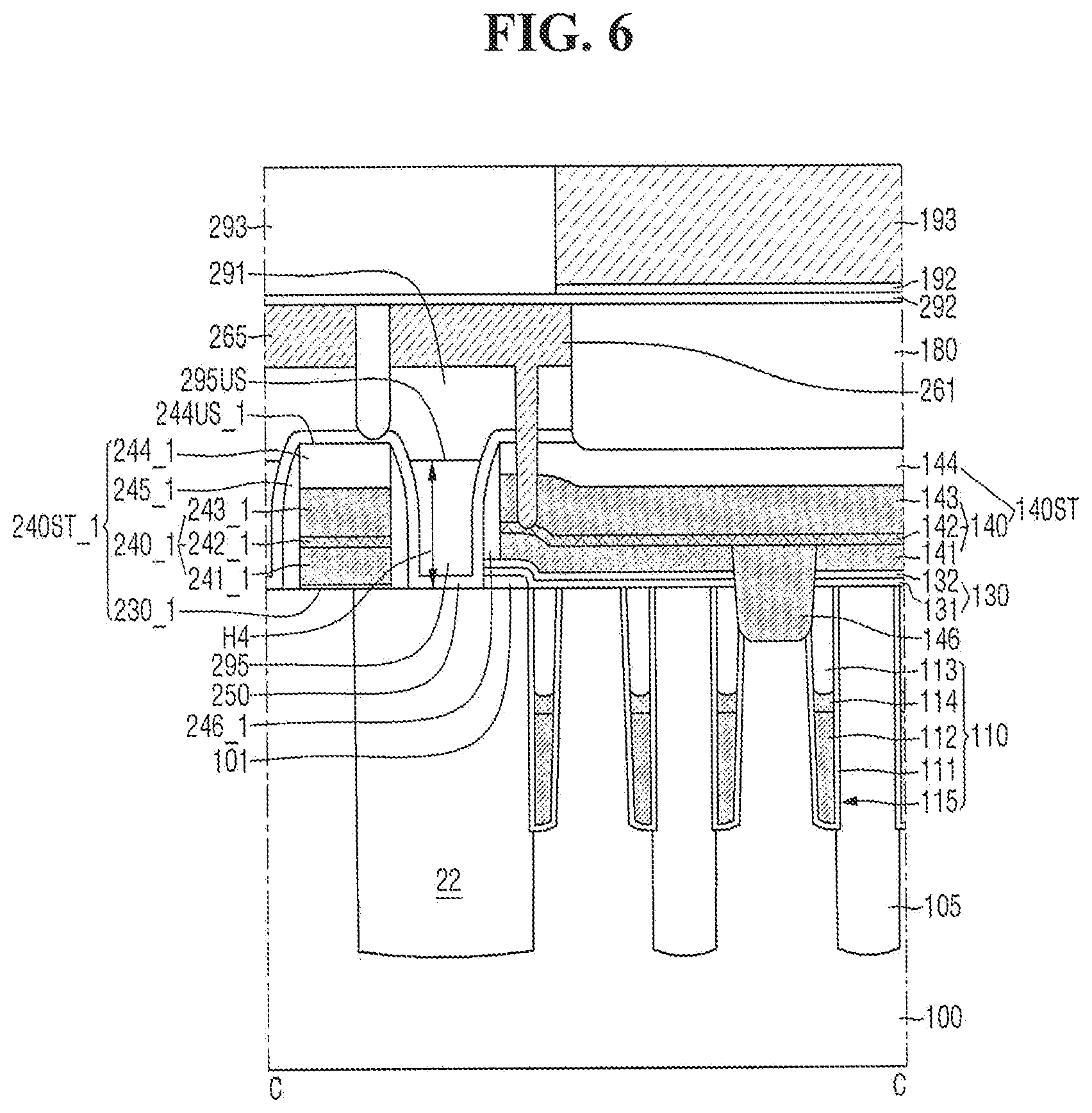Patent US12328869 Figure 6 – Semiconductor memory devices and methods for fabricating the same