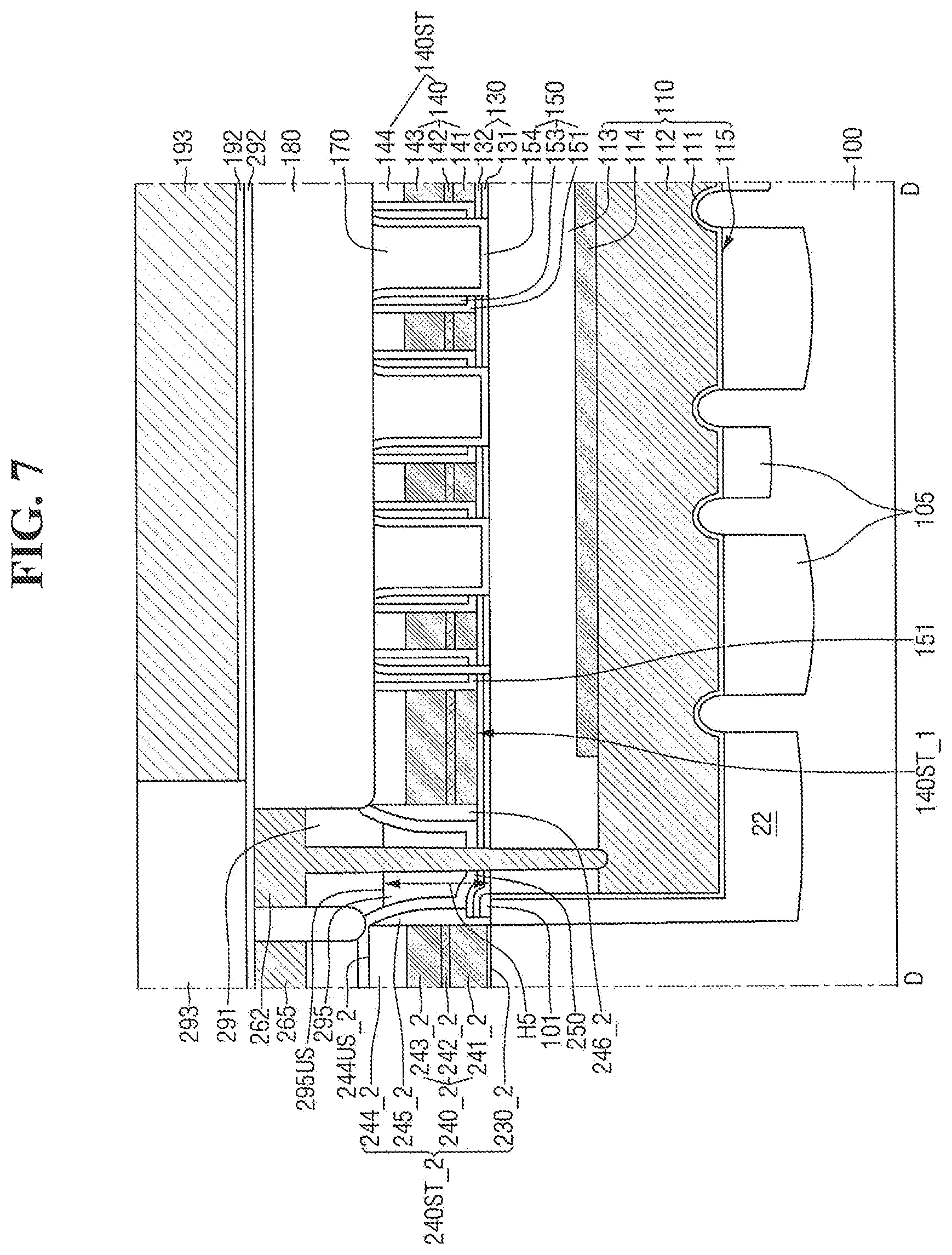 Patent US12328869 Figure 7 – Semiconductor memory devices and methods for fabricating the same