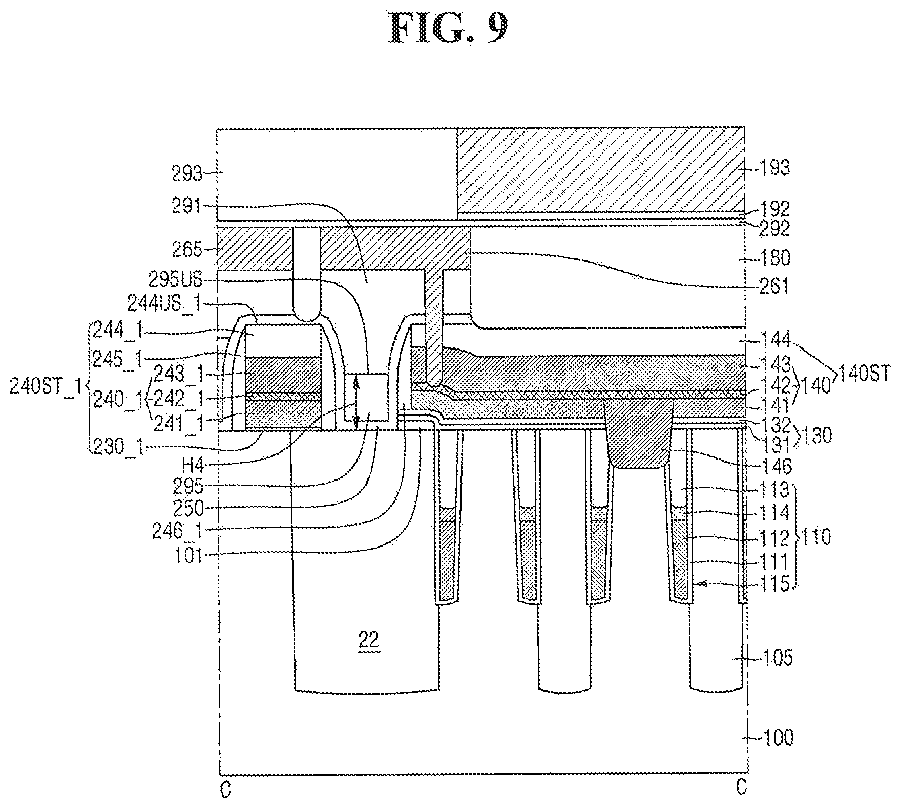 Patent US12328869 Figure 9 – Semiconductor memory devices and methods for fabricating the same