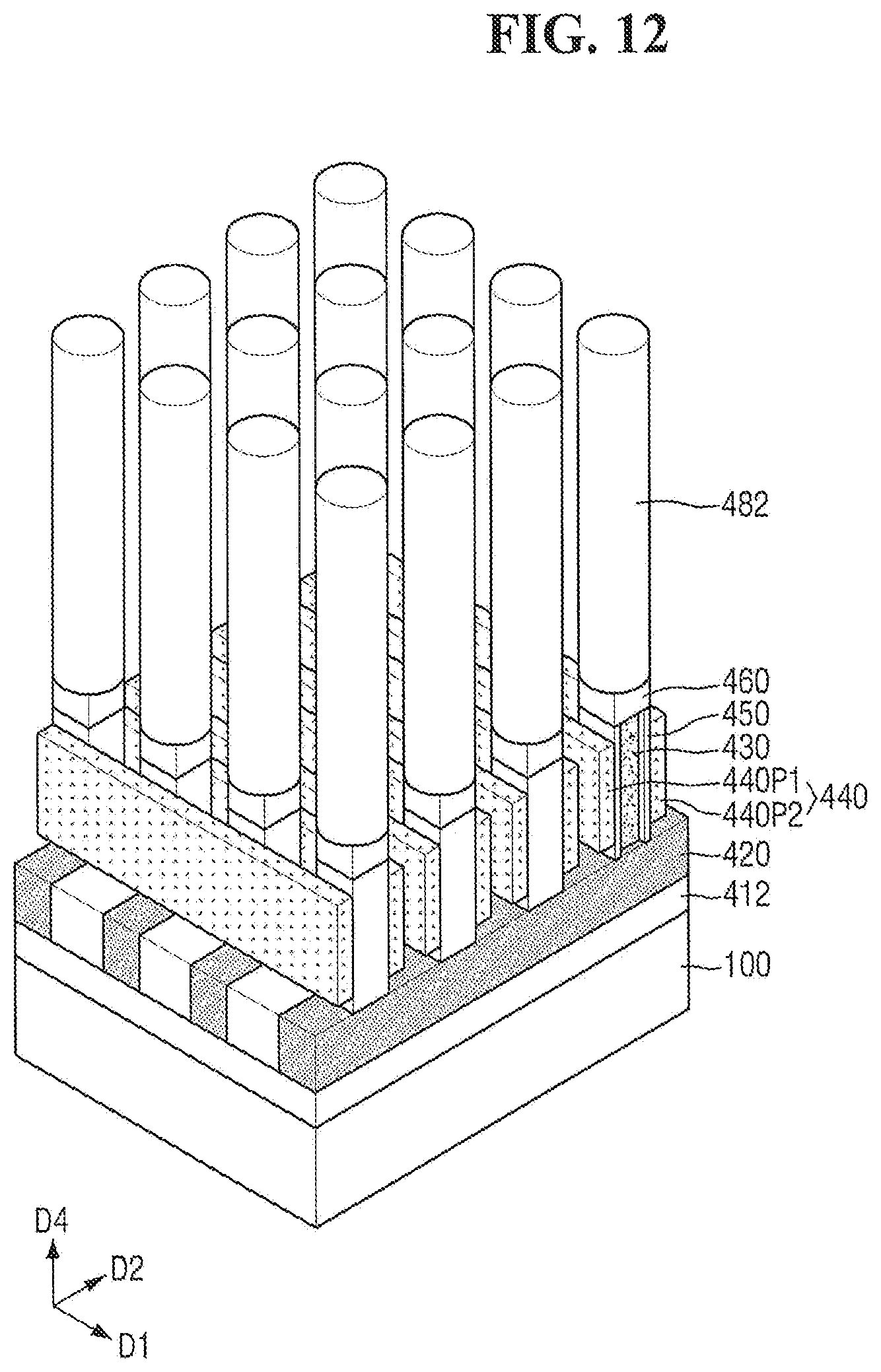 Patent US12328869 Figure 12 – Semiconductor memory devices and methods for fabricating the same
