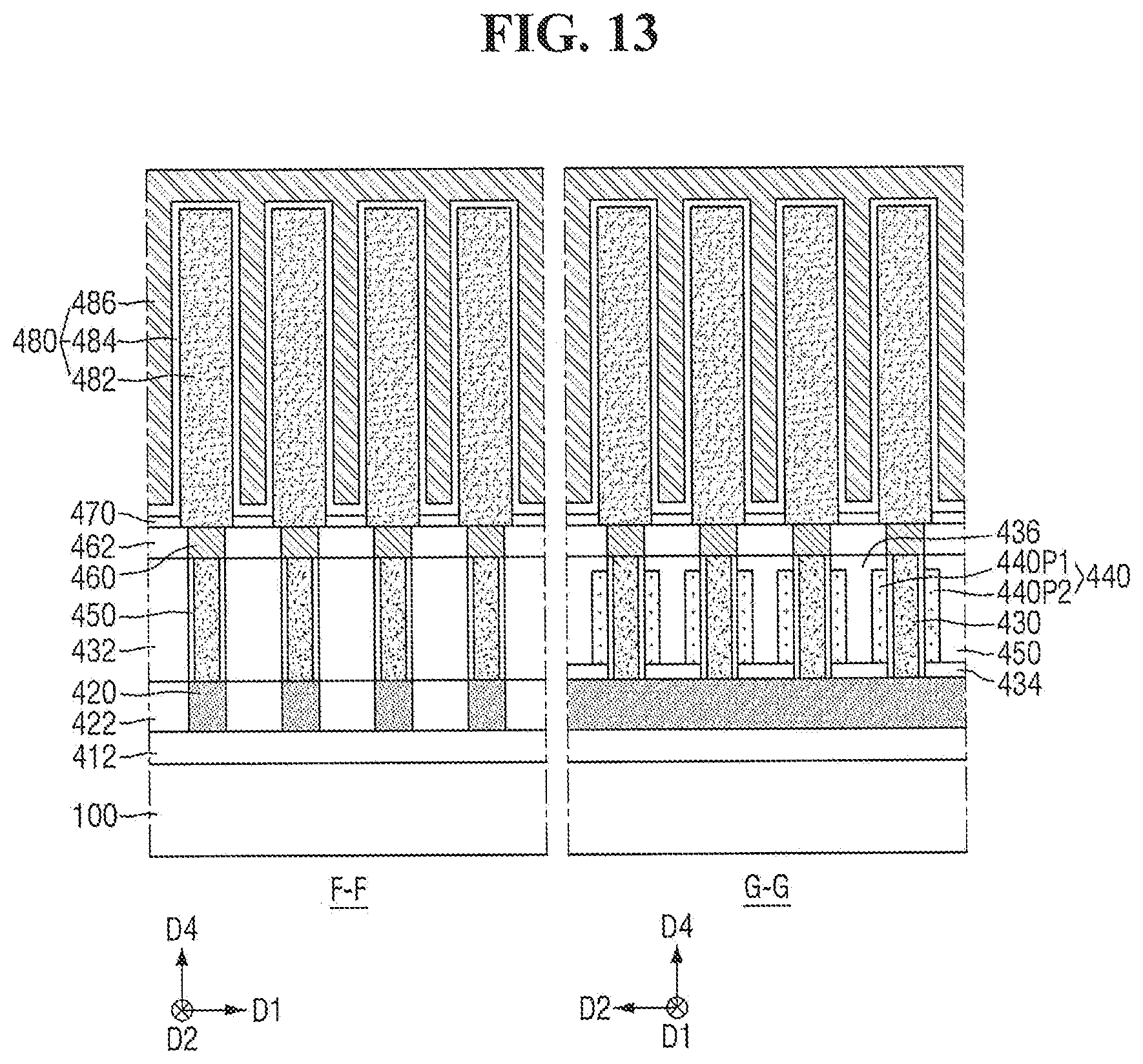 Patent US12328869 Figure 13 – Semiconductor memory devices and methods for fabricating the same