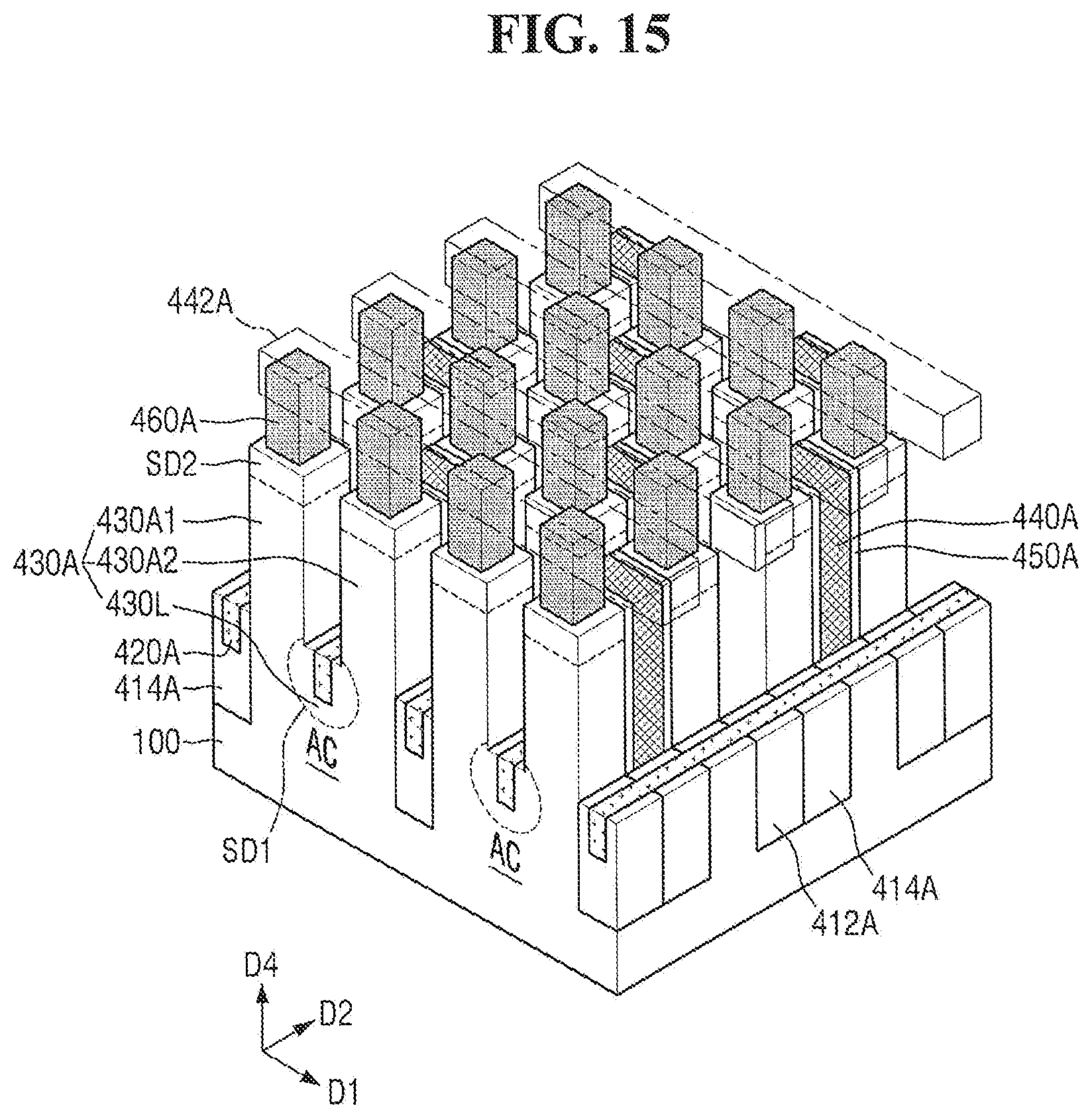Patent US12328869 Figure 15 – Semiconductor memory devices and methods for fabricating the same
