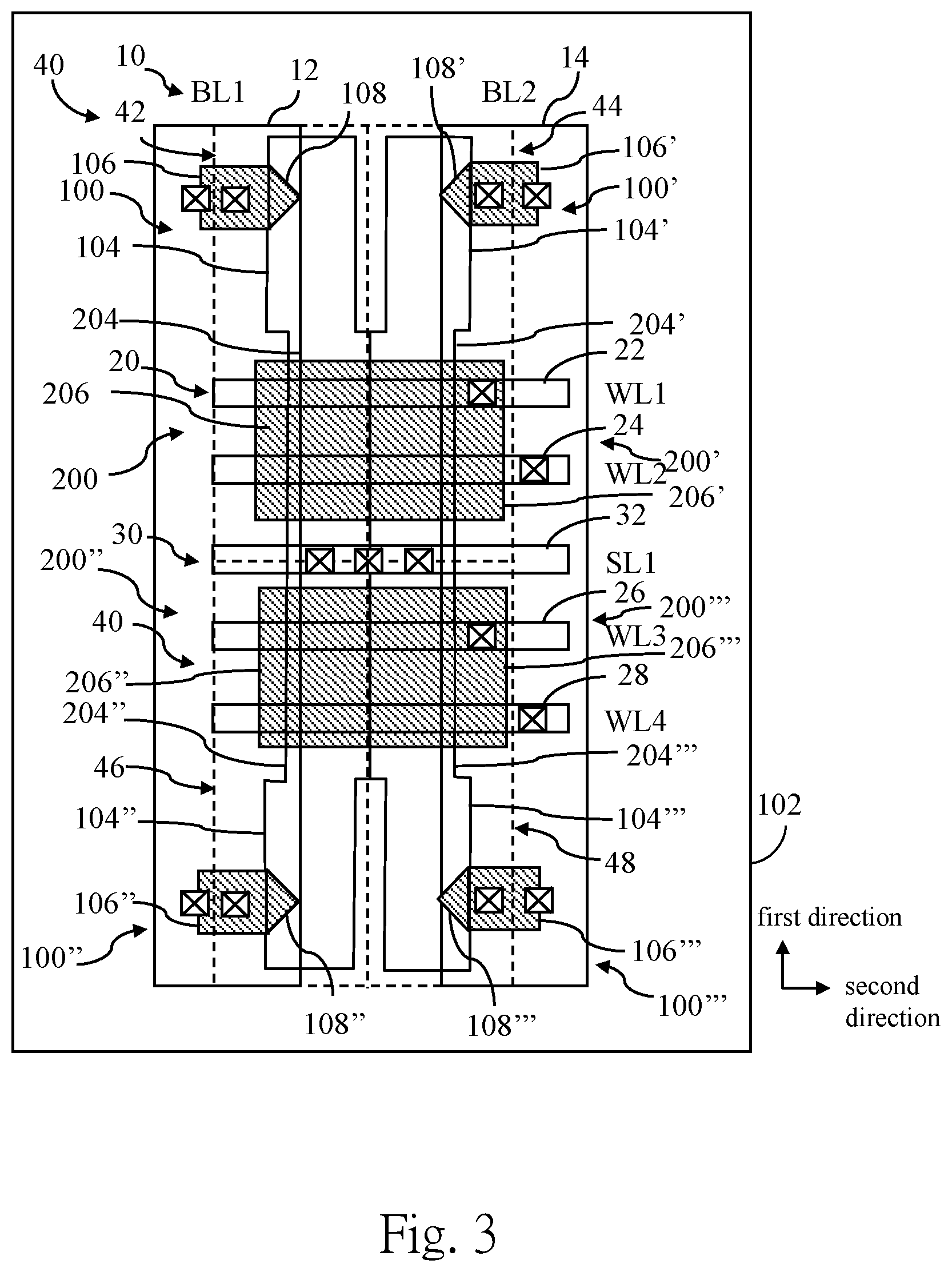 Patent US12328871 Figure 3 – High writing rate antifuse array