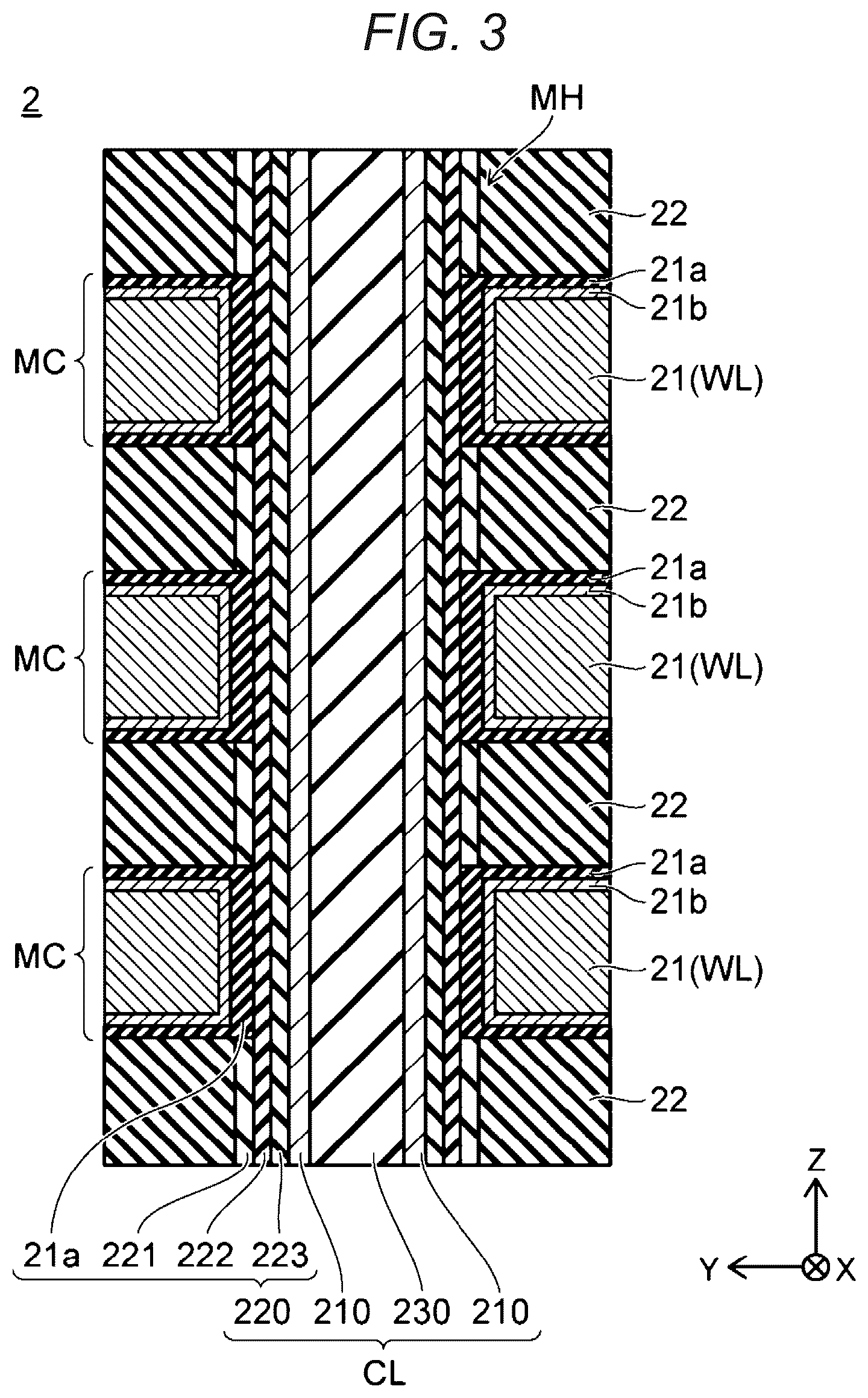 Patent US12328874 Figure 3 – Semiconductor storage device
