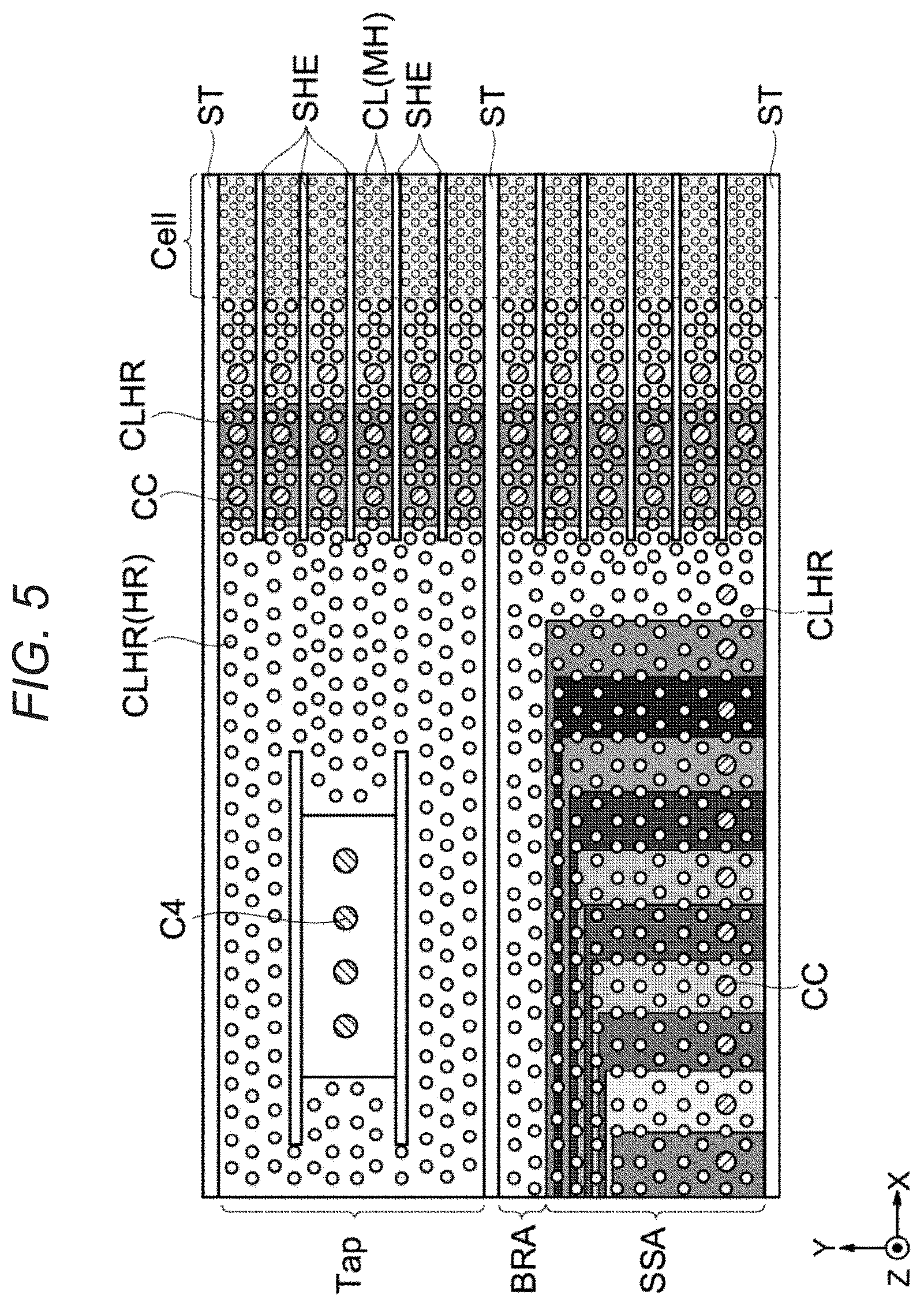 Patent US12328874 Figure 5 – Semiconductor storage device