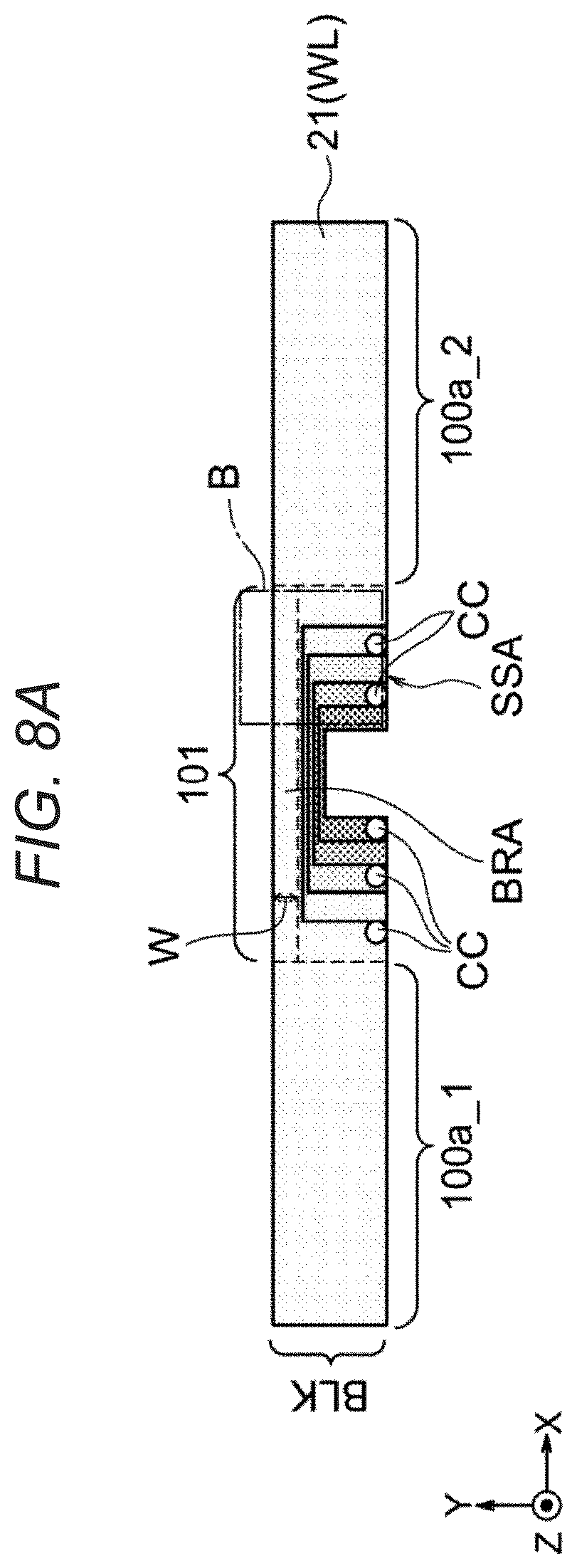 Patent US12328874 Figure 8 – Semiconductor storage device