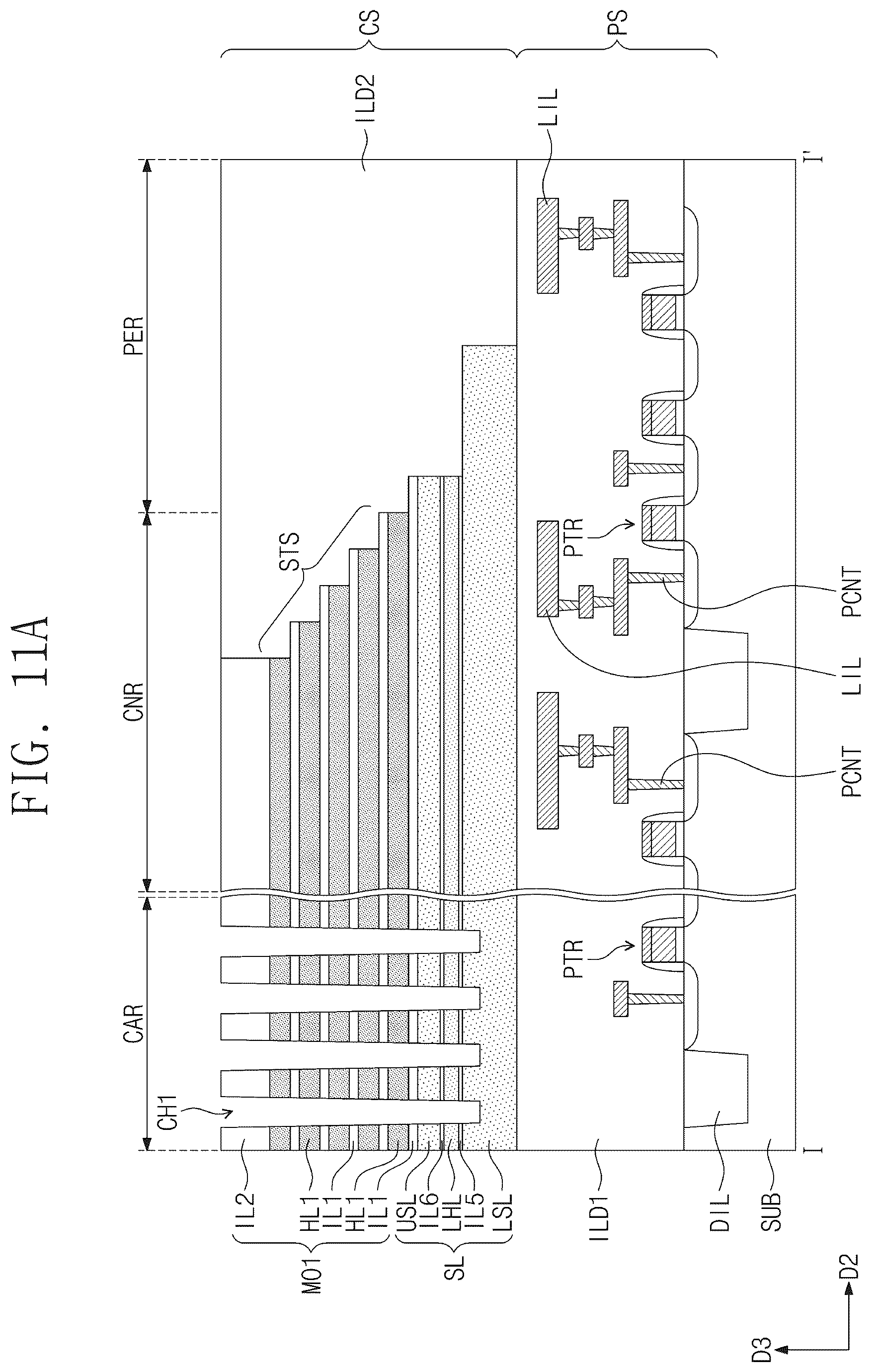 Patent US12328875 Figure 14 – Semiconductor device and electronic system including the same