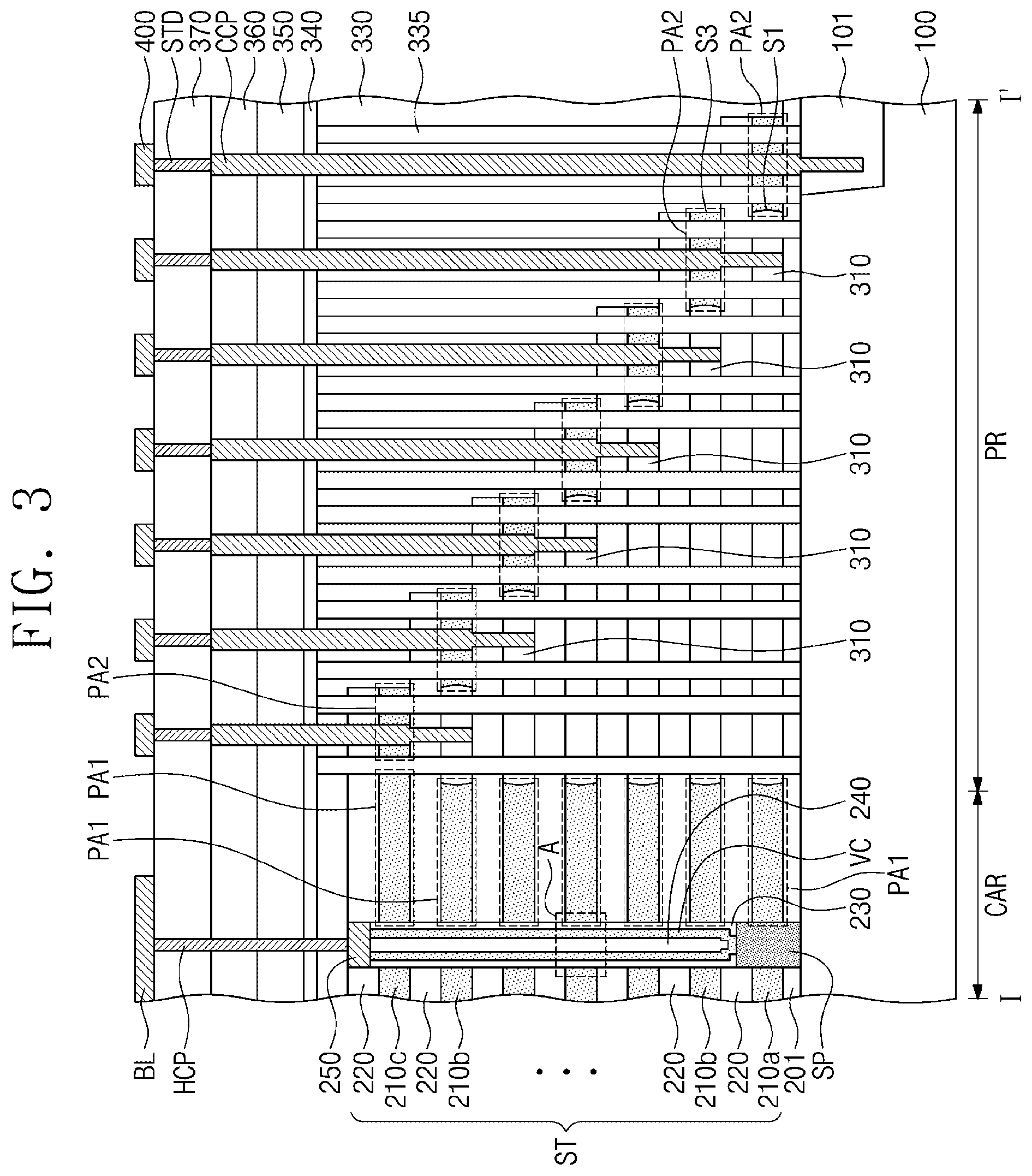 Patent US12328876 Figure 3 – Three-dimensional semiconductor memory device