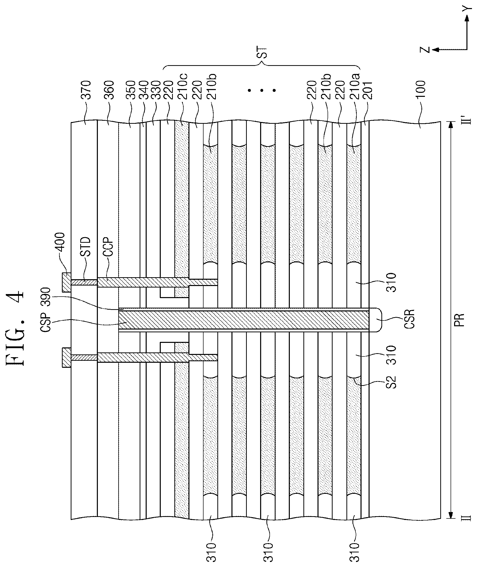 Patent US12328876 Figure 4 – Three-dimensional semiconductor memory device