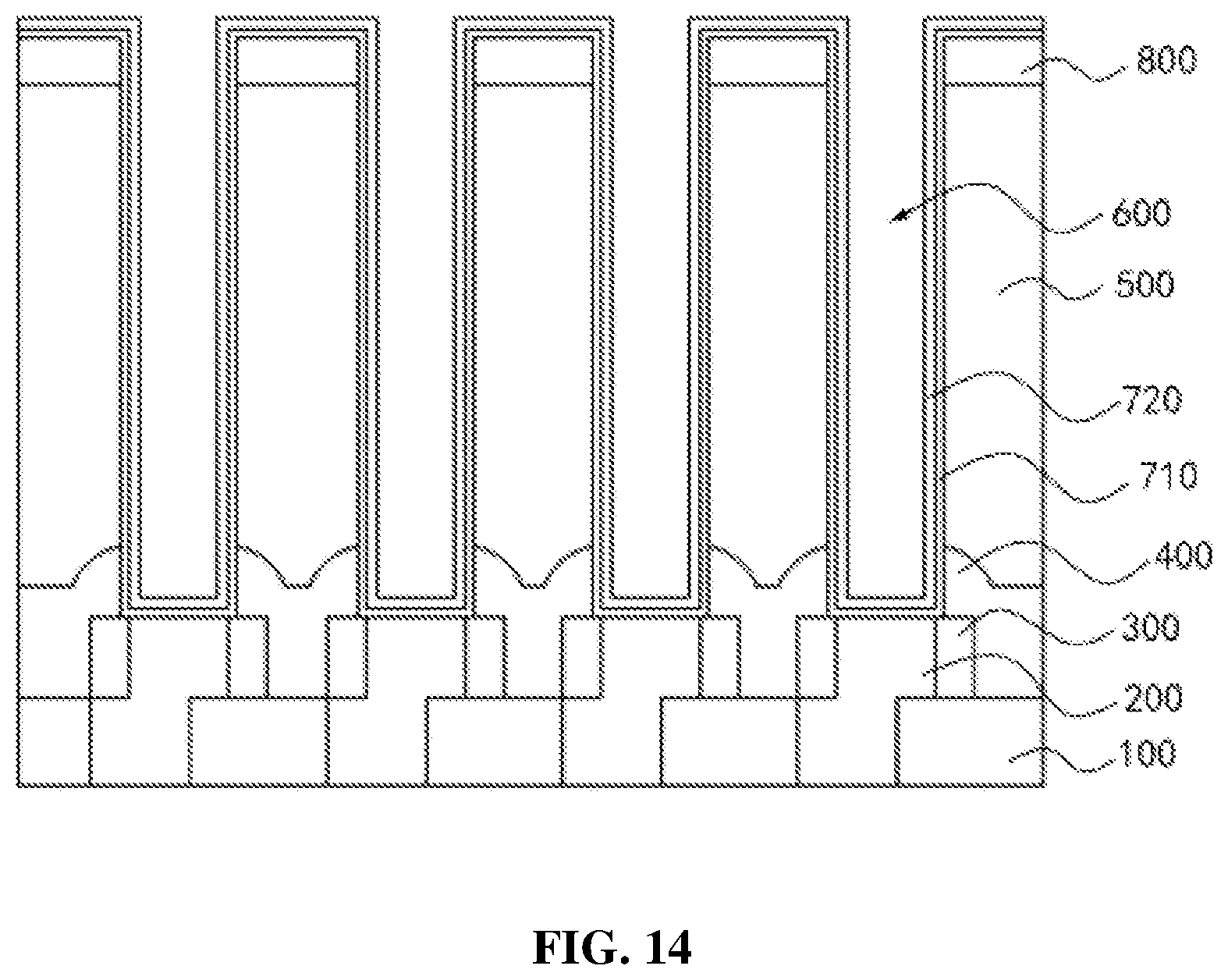 Patent US12328885 Figure 14 – Method for processing capacitive structure and semiconductor structure