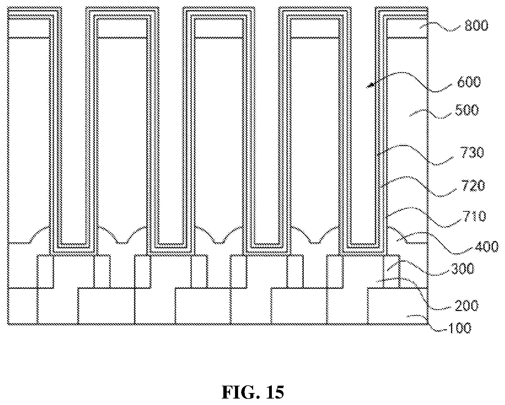 Patent US12328885 Figure 15 – Method for processing capacitive structure and semiconductor structure