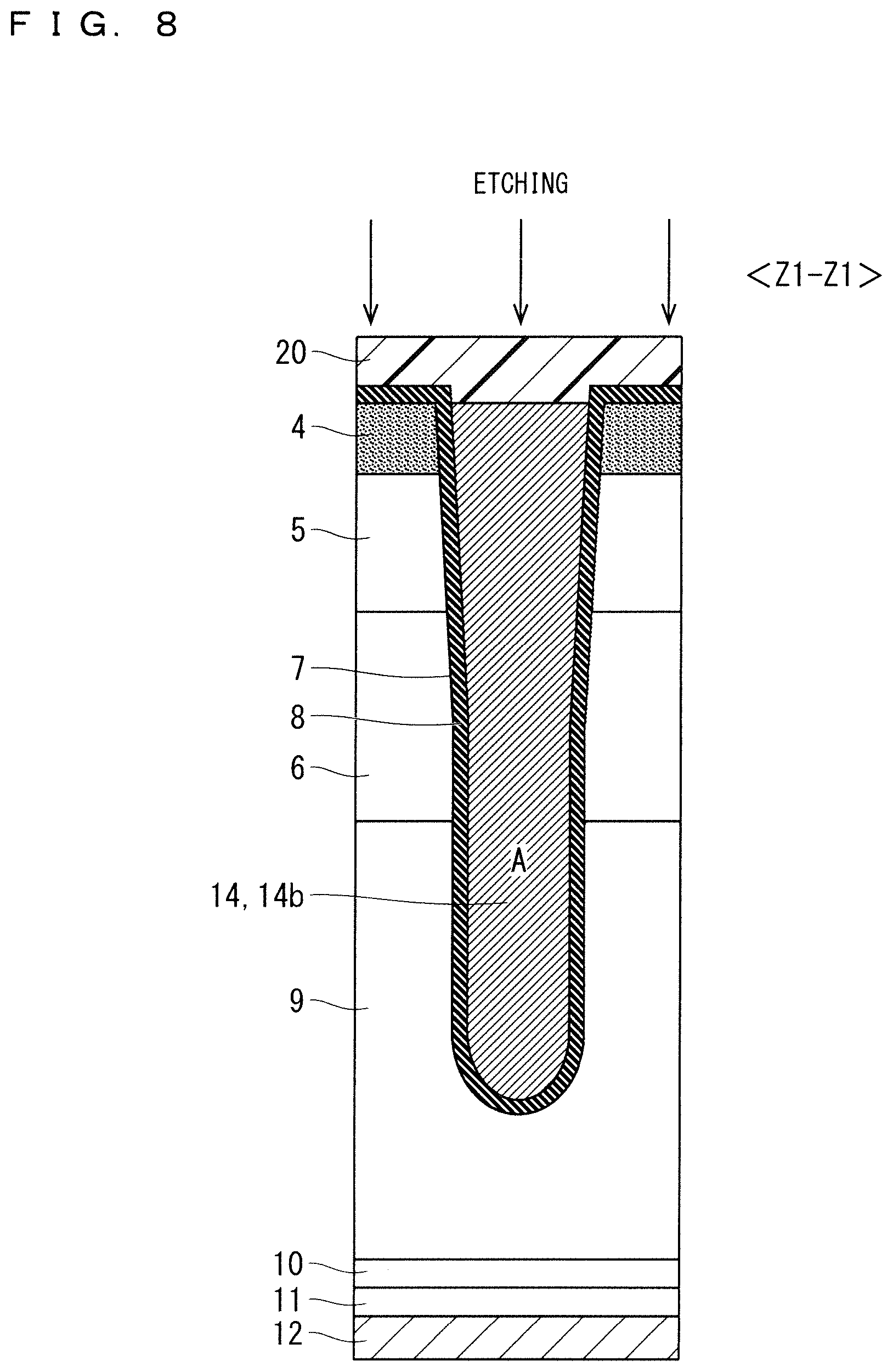 Patent US12328887 Figure 8 – Semiconductor device and method of manufacturing semiconductor device