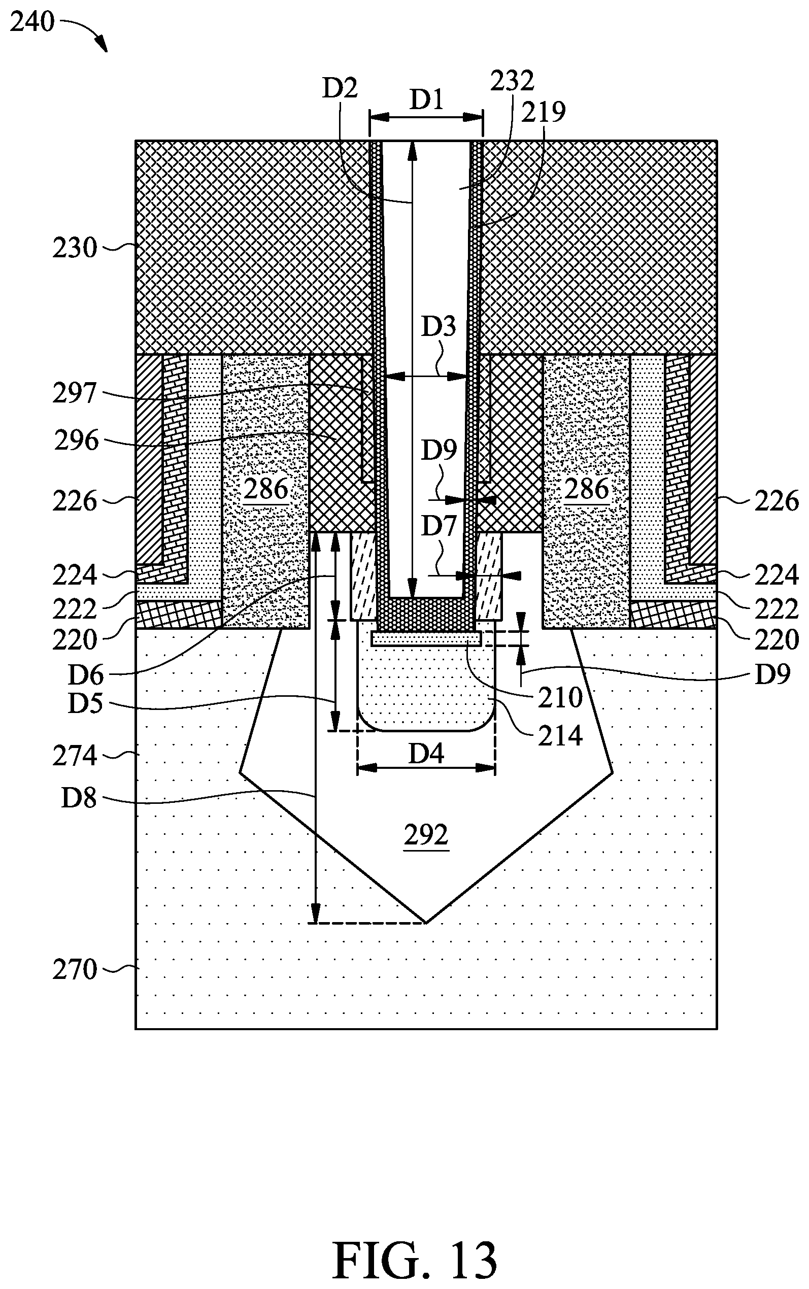 Patent US12328890 Figure 12 – Contact with a silicide region