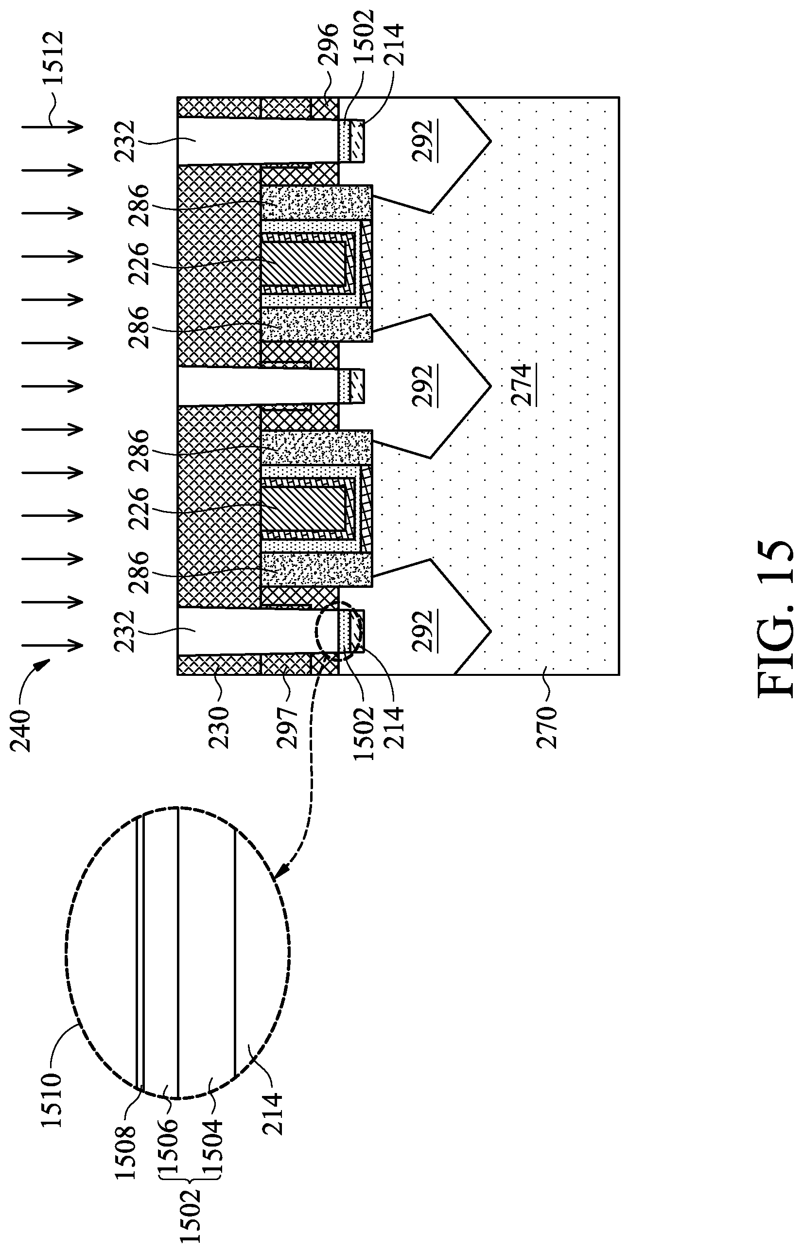 Patent US12328890 Figure 14 – Contact with a silicide region