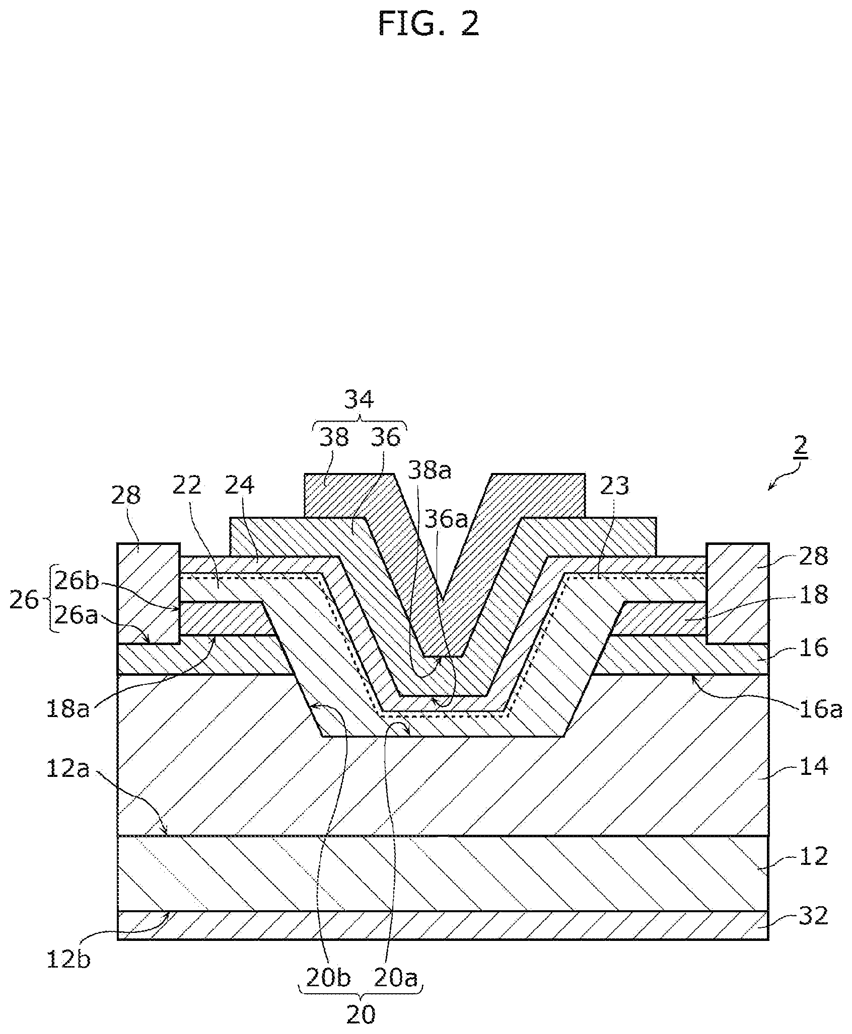 Patent US12328894 Figure 2 – Nitride semiconductor device