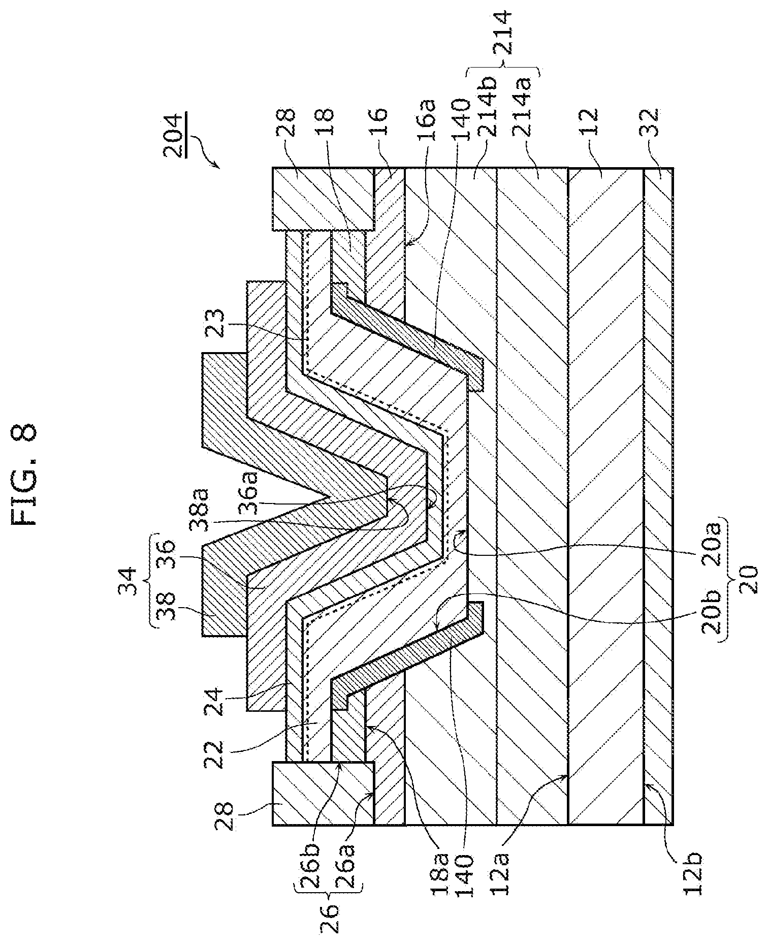 Patent US12328894 Figure 8 – Nitride semiconductor device