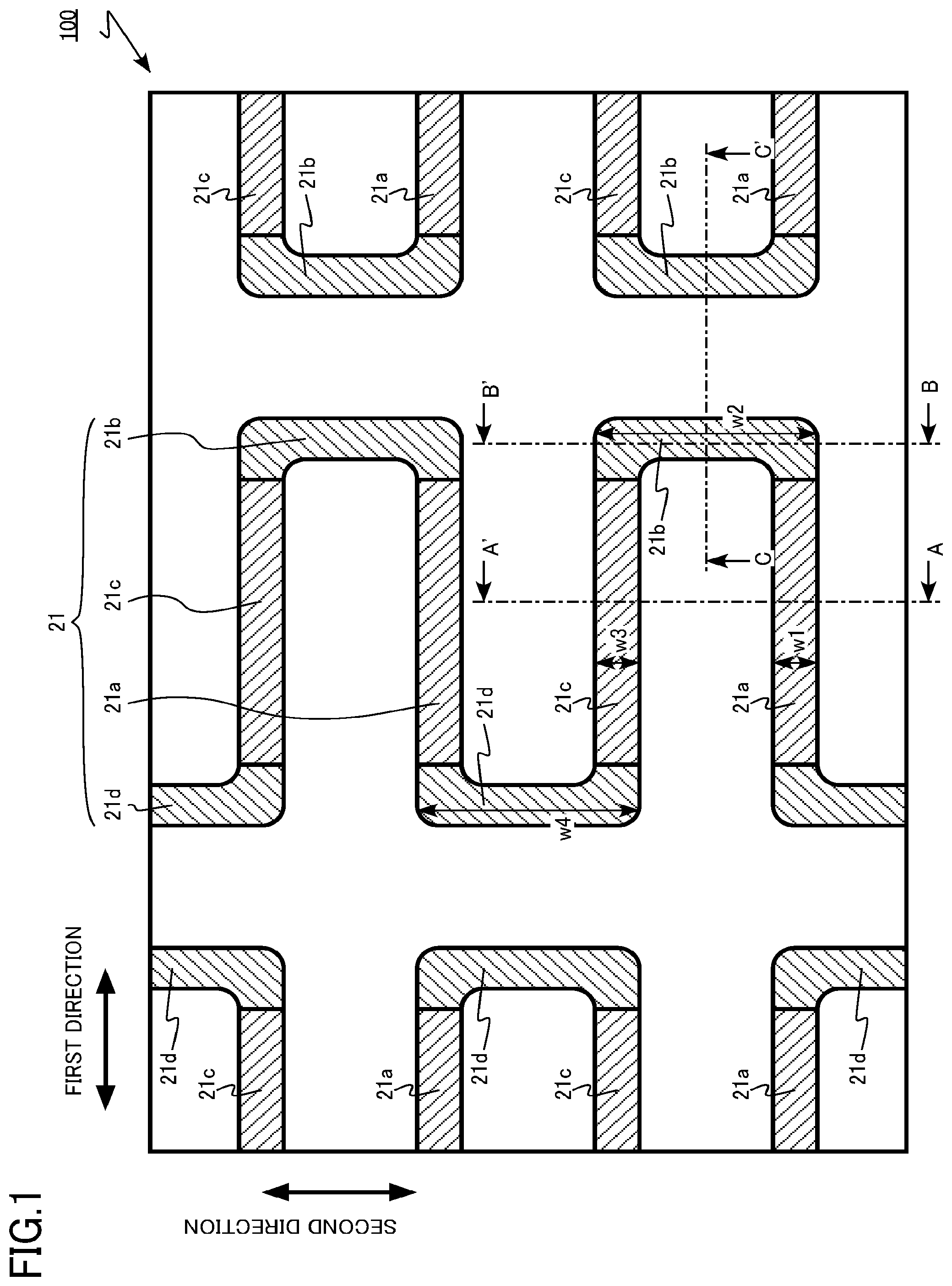 Patent US12328900 — Semiconductor device, semiconductor device manufacturing method, inverter circuit, drive device, vehicle, and elevator — Figure 1