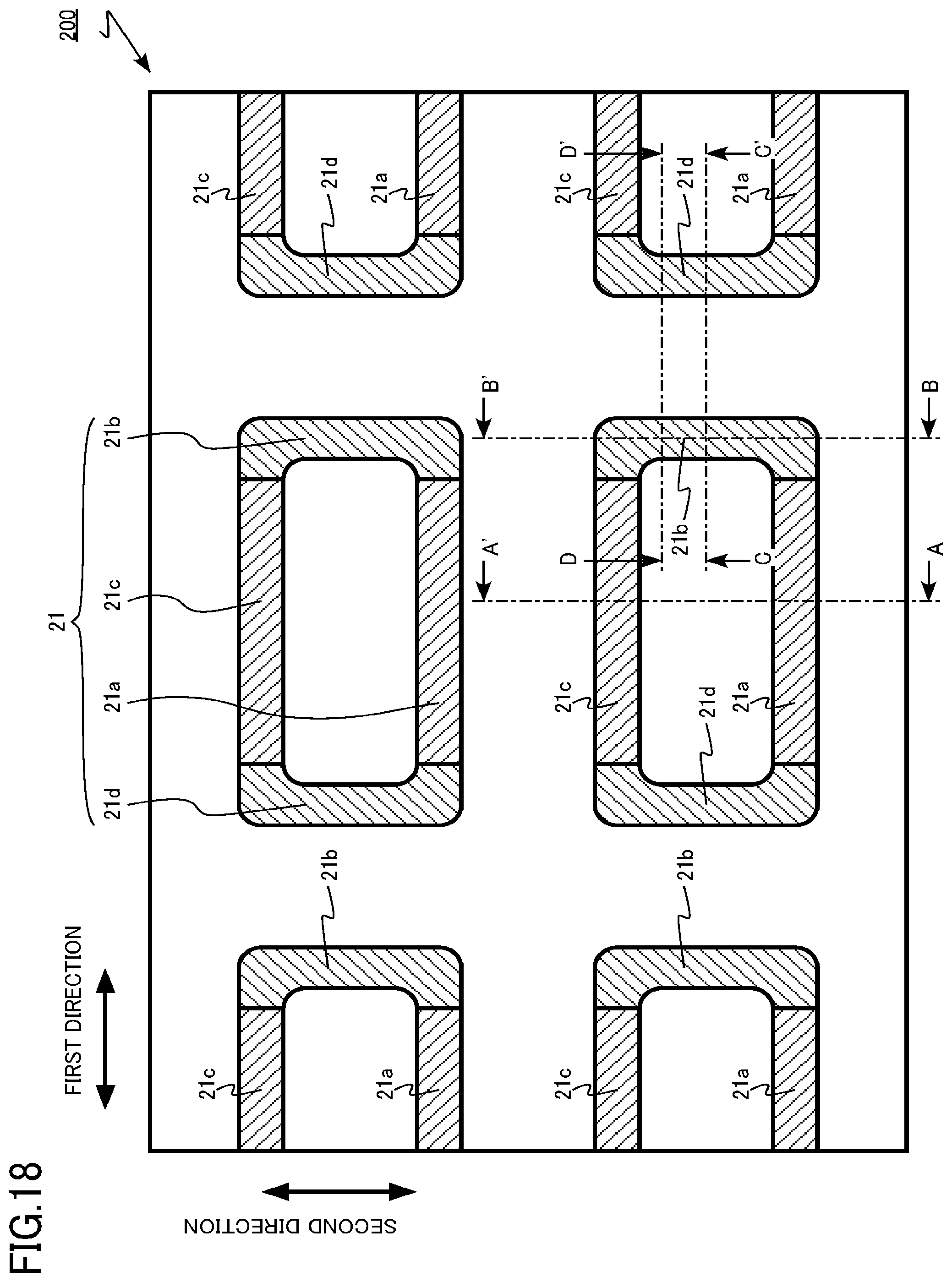 Patent US12328900 Figure 18 – Semiconductor device, semiconductor device manufacturing method, inverter circuit, drive device, vehicle, and elevator