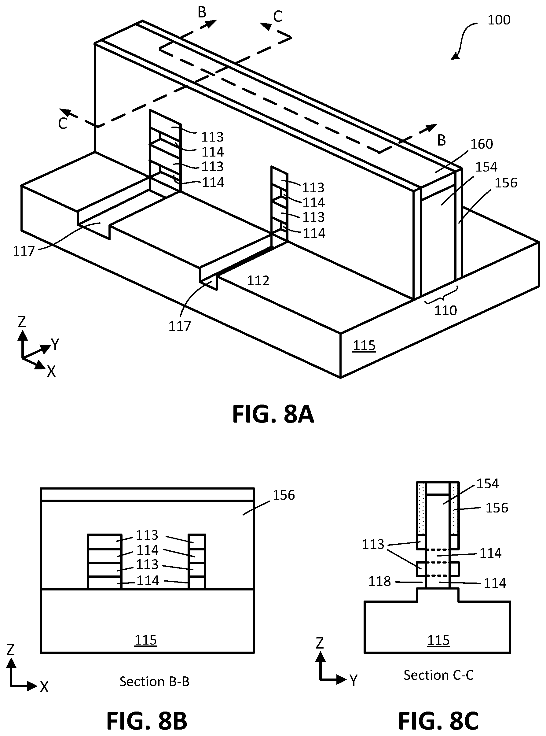 Patent US12328905 Figure 6 – Cavity spacer for nanowire transistors