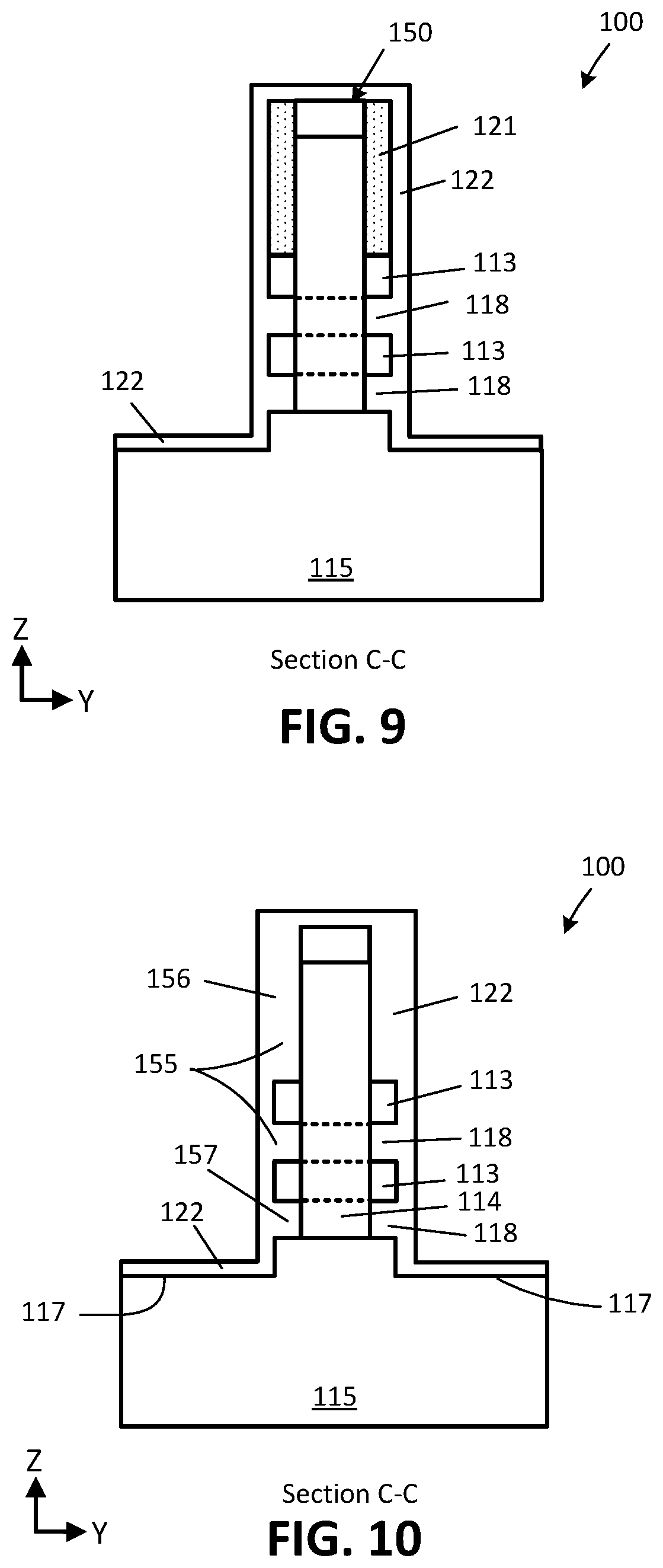 Patent US12328905 Figure 7 – Cavity spacer for nanowire transistors