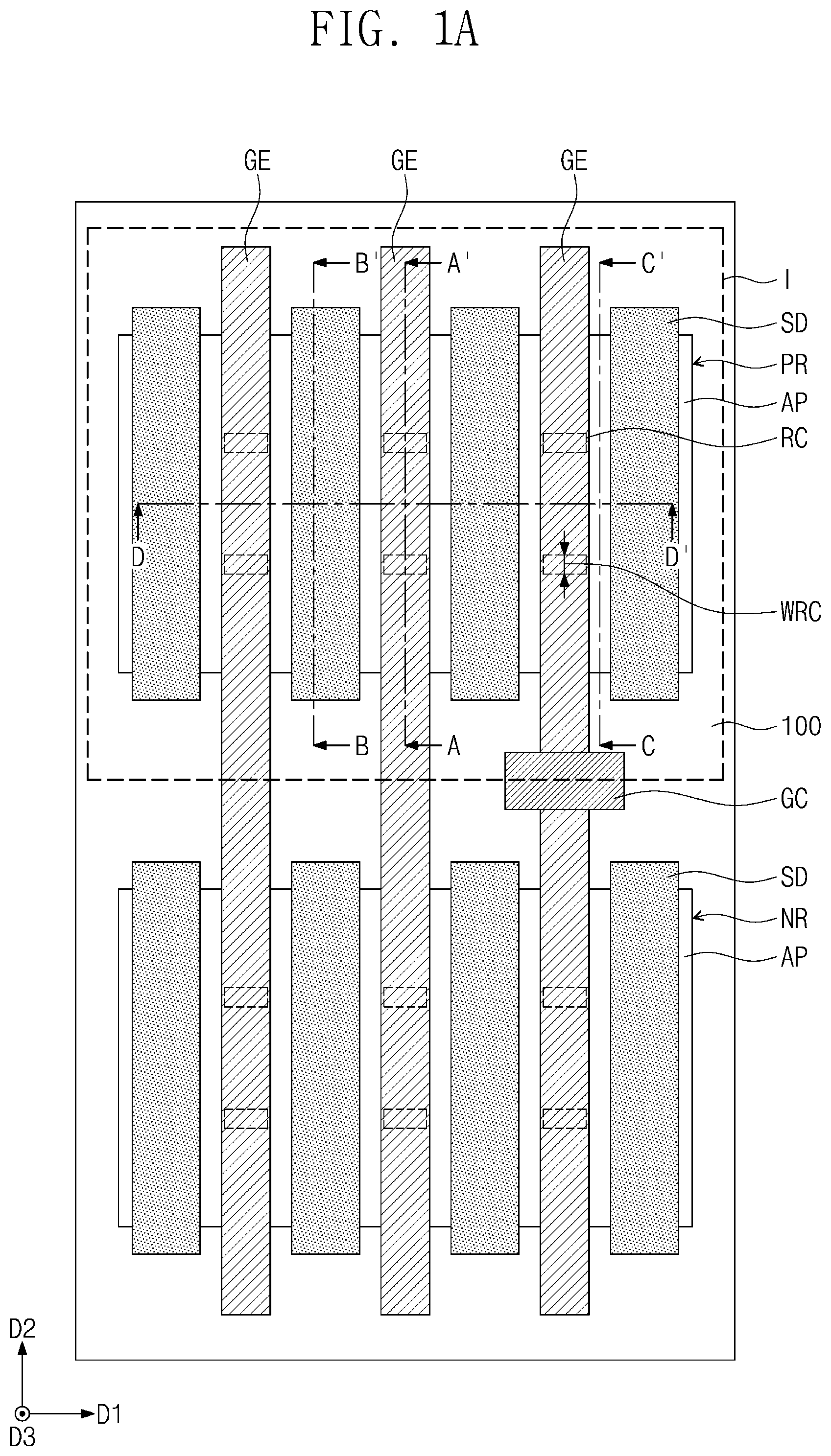 Patent US12328909 Figure 1 – Semiconductor devices and methods of fabricating the same