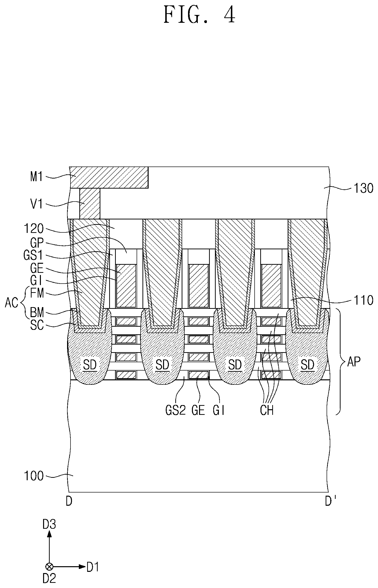 Patent US12328909 Figure 8 – Semiconductor devices and methods of fabricating the same