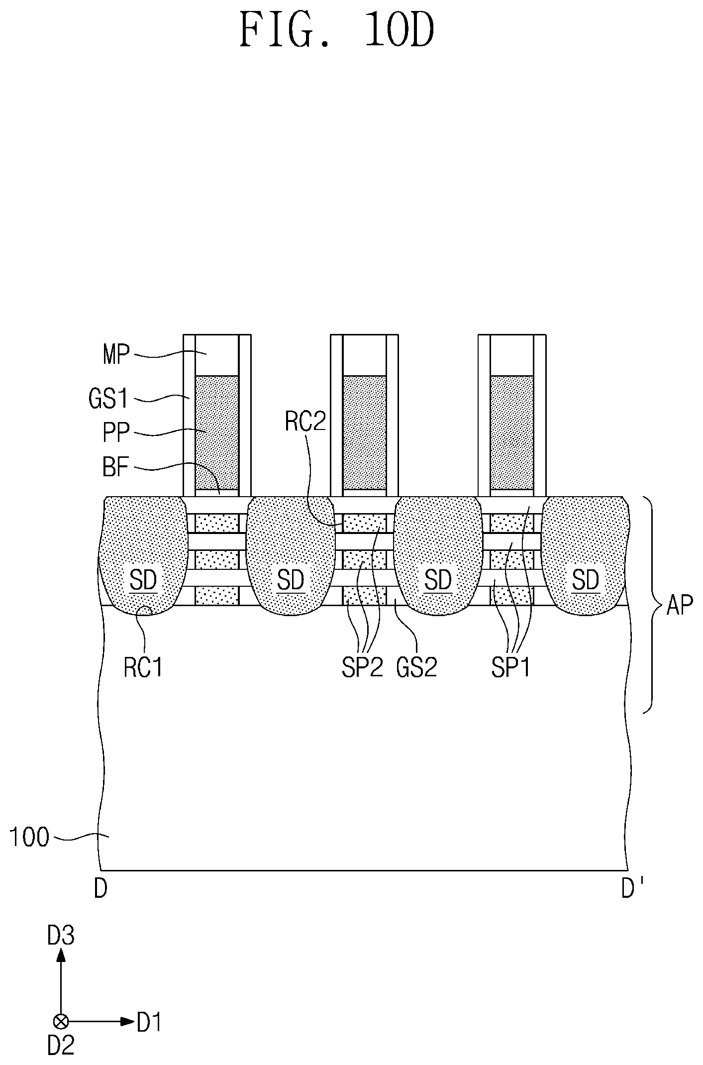 Patent US12328909 Figure 19 – Semiconductor devices and methods of fabricating the same