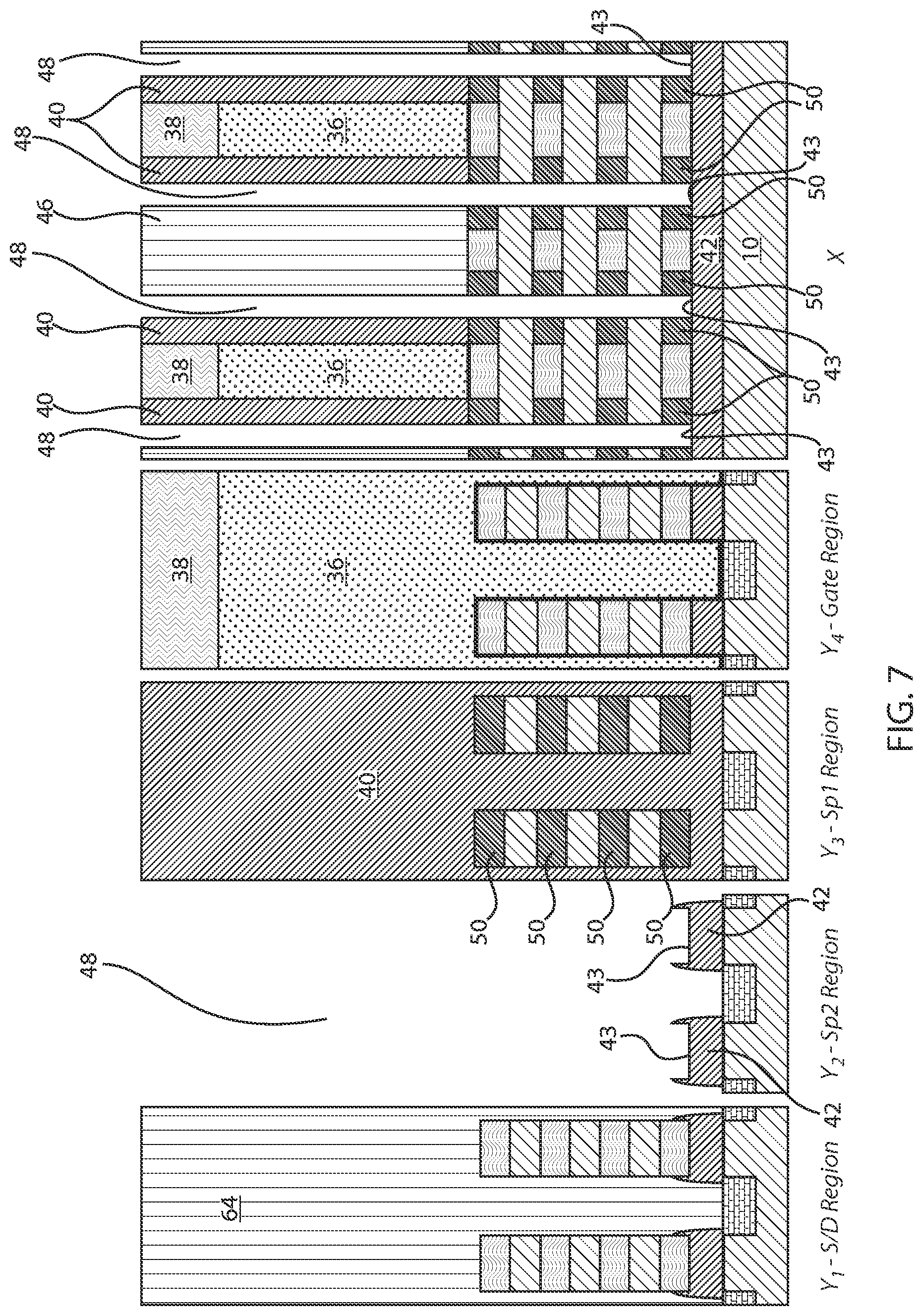 Patent US12328916 Figure 7 – CPP-agnostic source-drain contact formation for gate-all-around devices with dielectric isolation