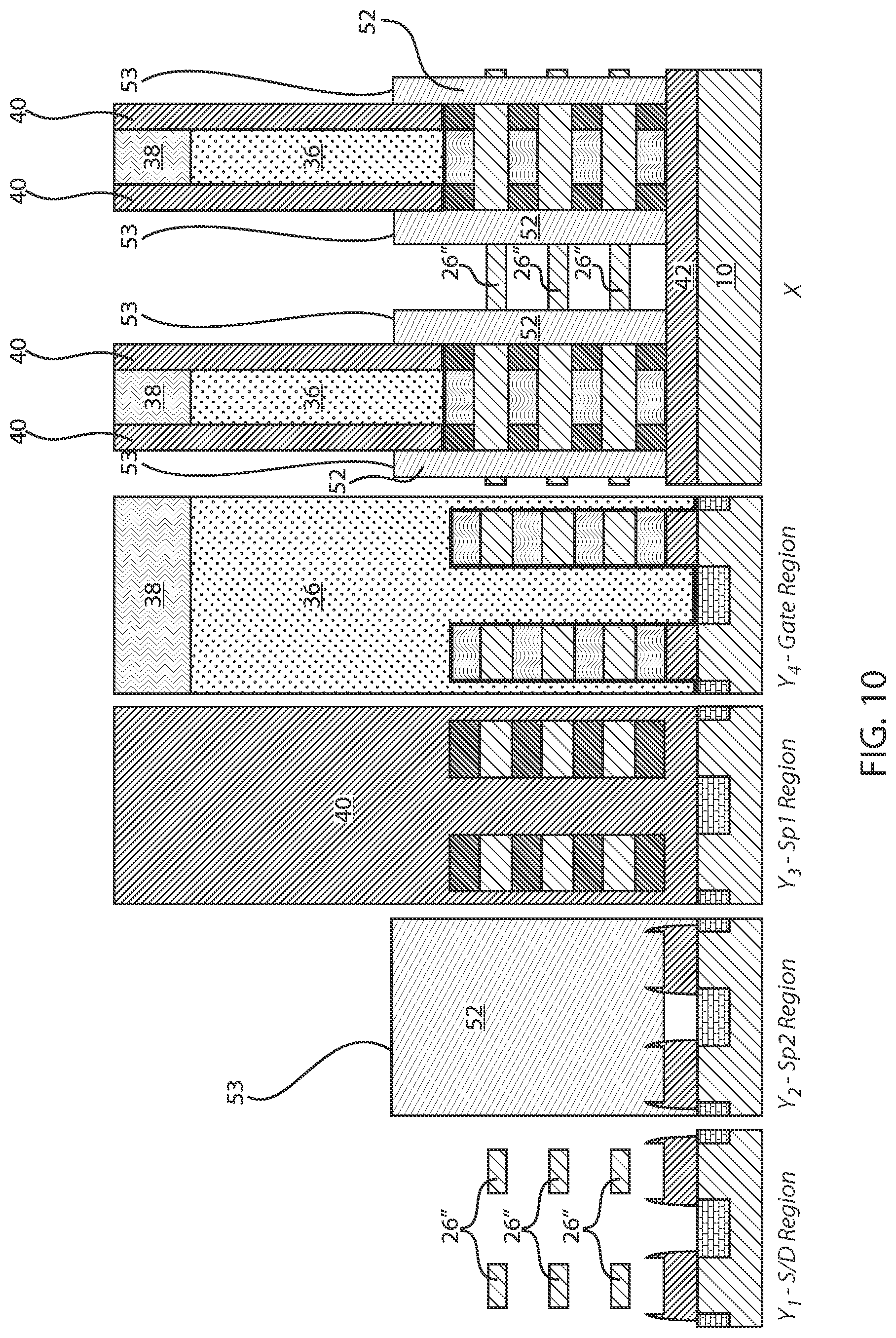 Patent US12328916 Figure 10 – CPP-agnostic source-drain contact formation for gate-all-around devices with dielectric isolation