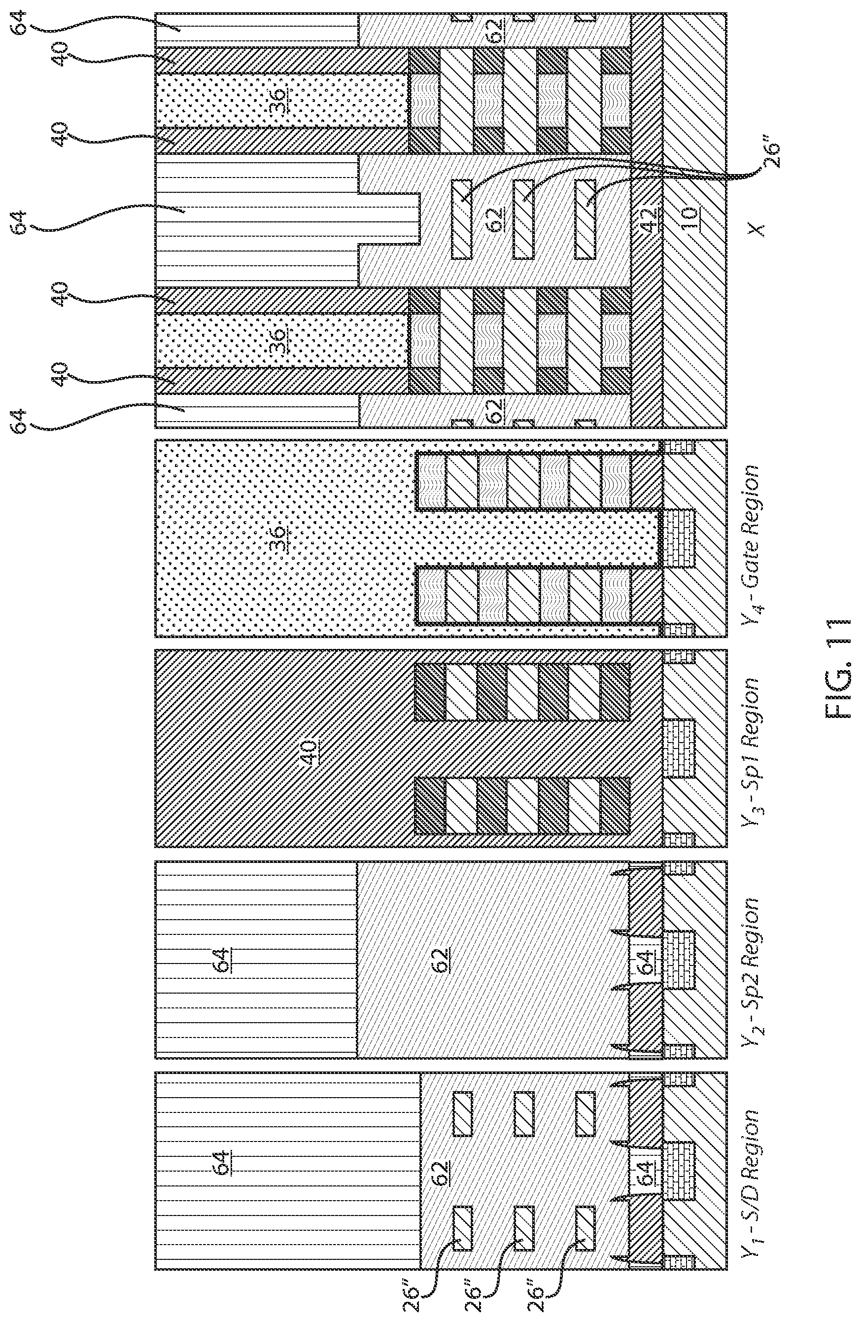 Patent US12328916 Figure 11 – CPP-agnostic source-drain contact formation for gate-all-around devices with dielectric isolation