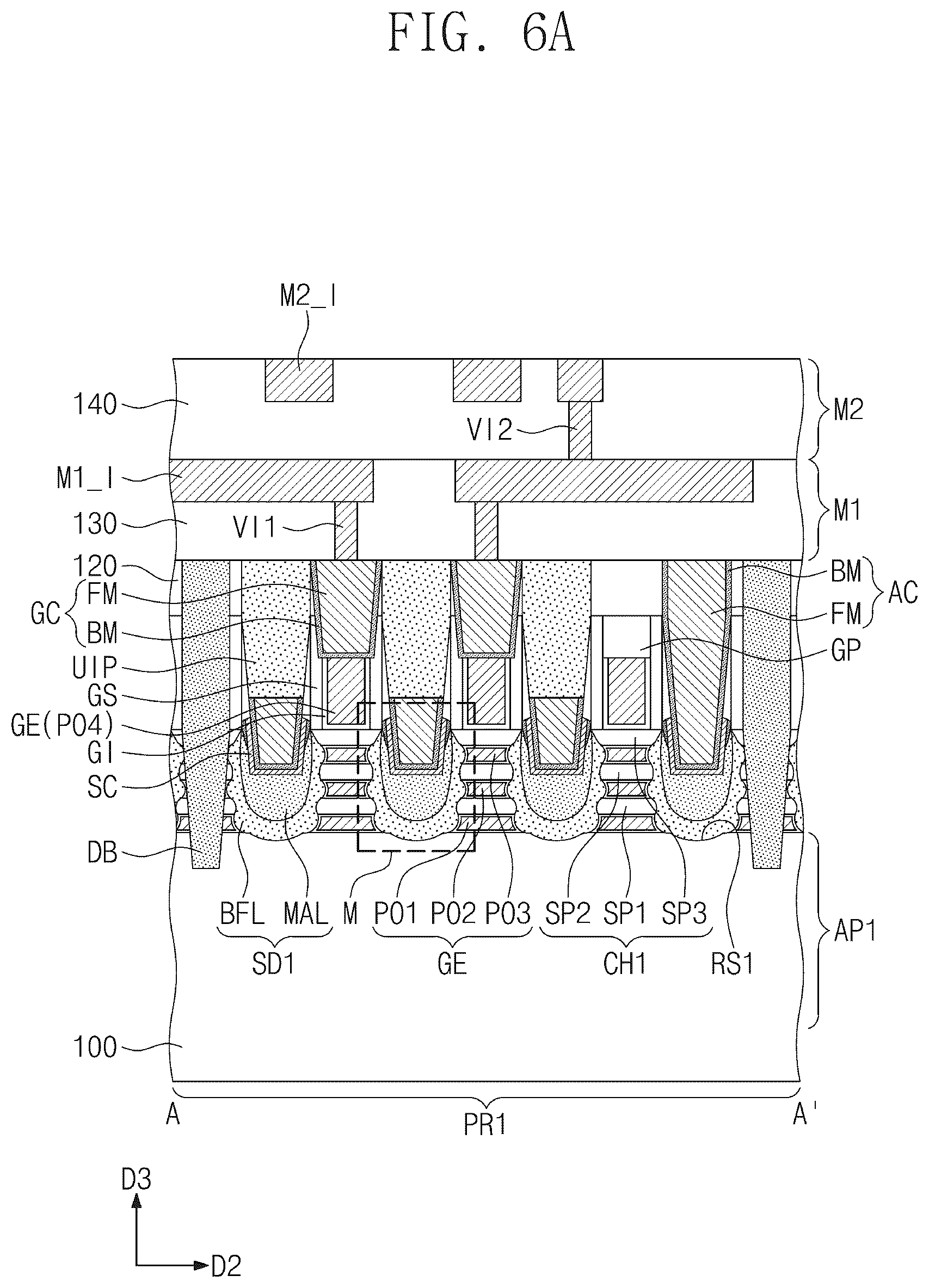 Patent US12328921 Figure 6 – Semiconductor device and method of fabricating the same