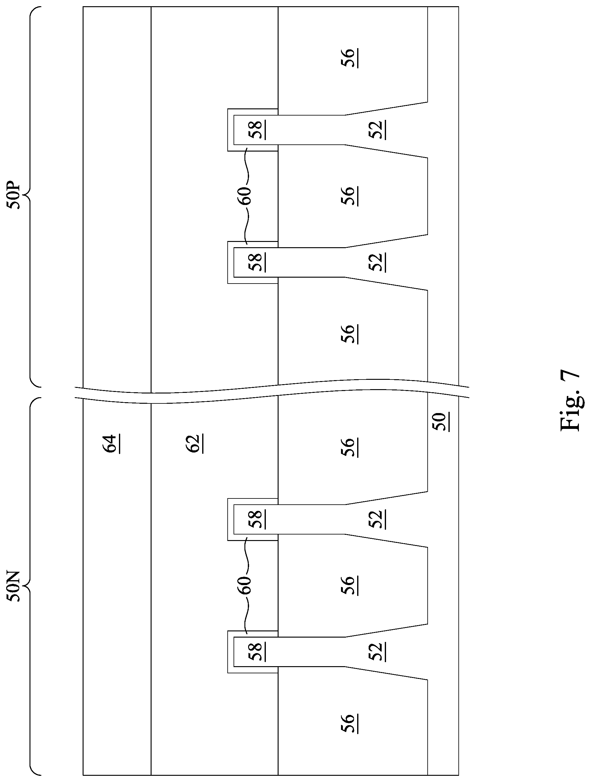 Patent US12328923 Figure 7 – Gate electrode deposition and structure formed thereby