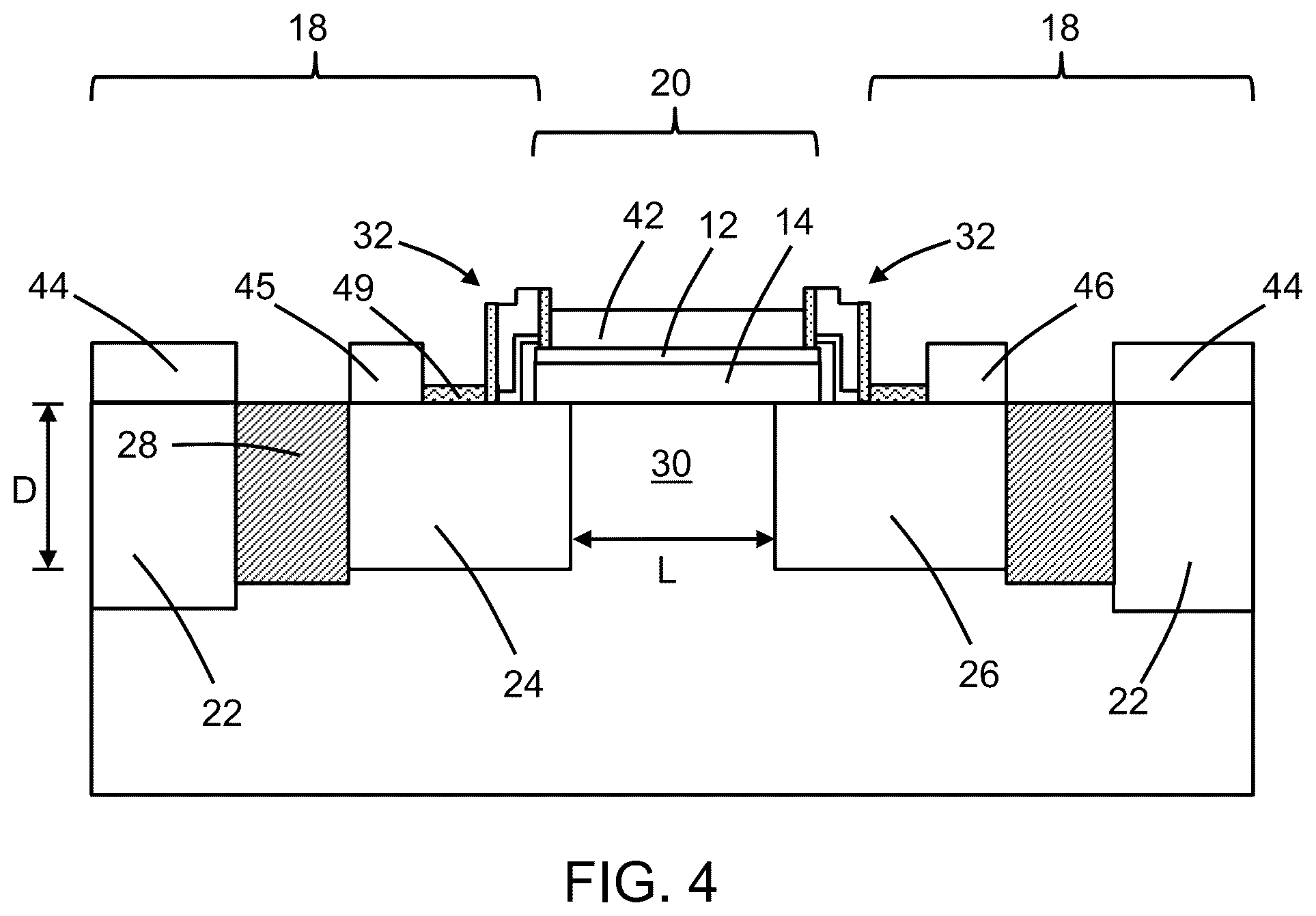 Patent US12328926 Figure 6 – Structures for a field-effect transistor that include a spacer structure