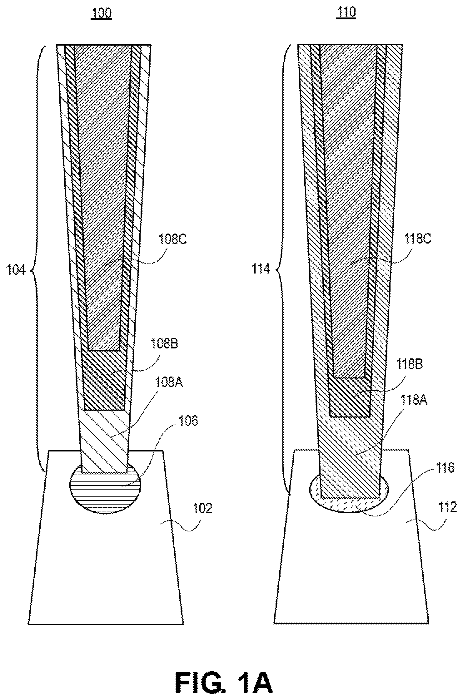 Patent US12328927 — Low resistance and reduced reactivity approaches for fabricating contacts and the resulting structures — Figure 1